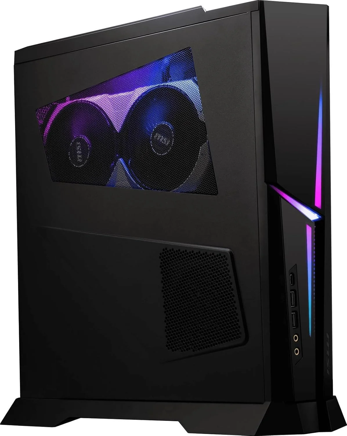 کامپیوتر گیمینگ دسکتاپ MSI MPG Trident AS Slim - پردازنده نسل چهاردهم Intel Core i9-14900K تا 6.0 گیگاهرتز، 64 گیگابایت رم DDR5، 2 ترابایت NVMe SSD + 2 ترابایت HDD، کارت گرافیک NVIDIA GeForce RTX 4060 8GB، صدای HD، طراحی RGB LED، ویندوز 11 هوم