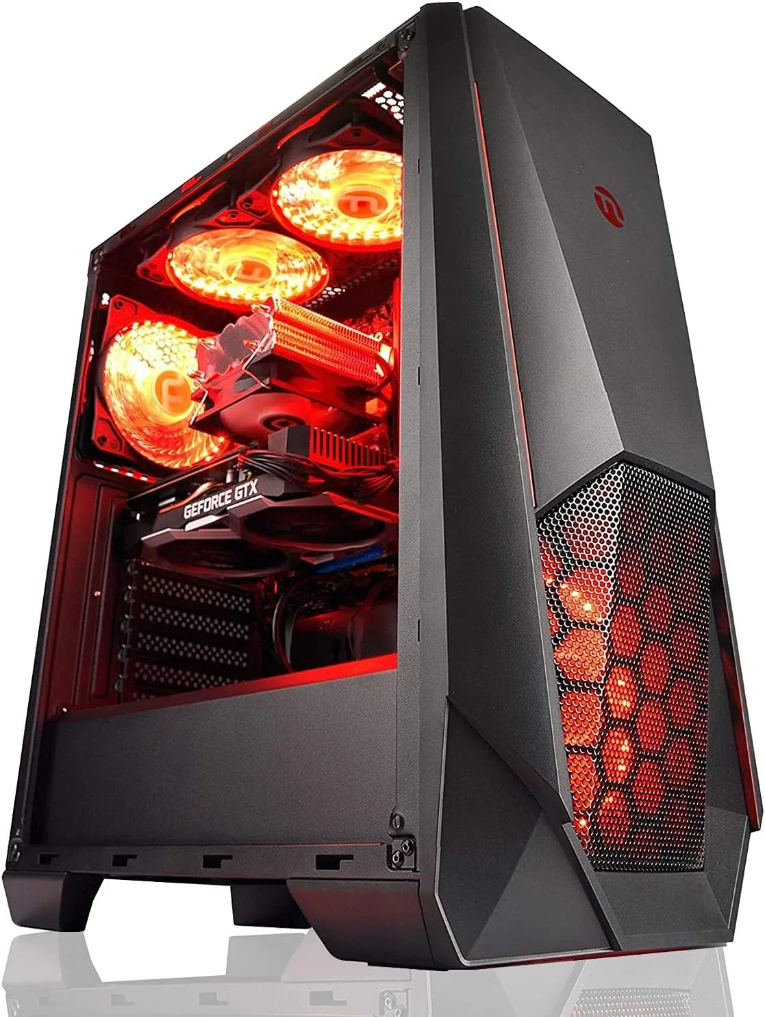 کامپیوتر گیمینگ NINGMEI - پردازنده Intel Core i5-10400F 2.9GHz، کارت گرافیک NVIDIA GeForce GTX1650 4GB، رم 16GB DDR4-3000، هارد دیسک 1TB، حافظه SSD 256GB، وای فای AC، ویندوز 10 هوم