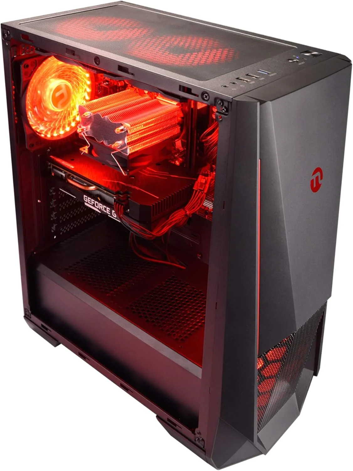 کامپیوتر گیمینگ NINGMEI - پردازنده Intel Core i5-10400F 2.9GHz، کارت گرافیک NVIDIA GeForce GTX1650 4GB، رم 16GB DDR4-3000، هارد دیسک 1TB، حافظه SSD 256GB، وای فای AC، ویندوز 10 هوم