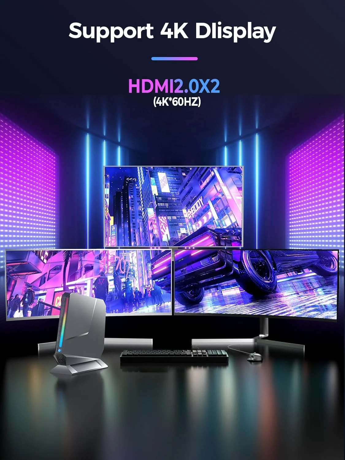 مینی کامپیوتر گیمینگ TOPGRO T1-Pro با پردازنده Core i7-13700H و کارت گرافیک RTX 4060 8G GDDR6، کامپیوتر گیمینگ با 32 گیگابایت رم DDR5-5200، حافظه 1 ترابایتی PCIe4.0 SSD، نورپردازی RGB قابل تنظیم، WiFi6E/BT5.3/2.5G LAN/USB-C 4K@60Hz و سیستم عامل Win11 Pro مینی کامپیوتر گیمینگ TOPGRO T1-Pro با پردازنده Core i7-13700H و کارت گرافیک RTX 4060 8G GDDR6، کامپیوتر گیمینگ با 32 گیگابایت رم DDR5-5200، حافظه 1 ترابایتی PCIe4.0 SSD، نورپردازی RGB قابل تنظیم، WiFi6E/BT5.3/2.5G LAN/USB-C 4K@60Hz و سیستم عامل Win11 Pro