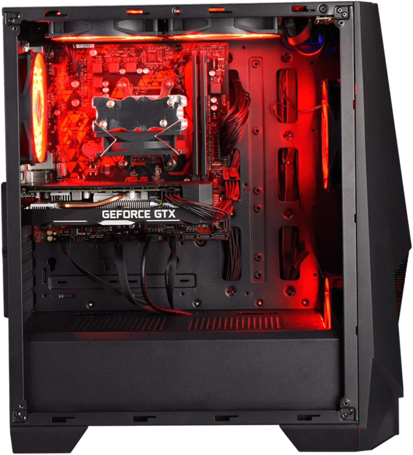 کامپیوتر گیمینگ NINGMEI - پردازنده Intel Core i5-10400F 2.9GHz، کارت گرافیک NVIDIA GeForce GTX1650 4GB، رم 16GB DDR4-3000، هارد دیسک 1TB، حافظه SSD 256GB، وای فای AC، ویندوز 10 هوم