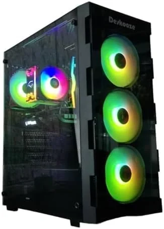 کامپیوتر رومیزی گیمینگ SNO، نسل چهاردهم i7 14700KF، RTX 5060 8GB، رم 16GB DDR4، SSD NVMe 1TB، کیس گیمینگ RGB (مشکی، I7 14700KF RTX 5060 8GB، 1 ترابایت، ویندوز 11 پرو)