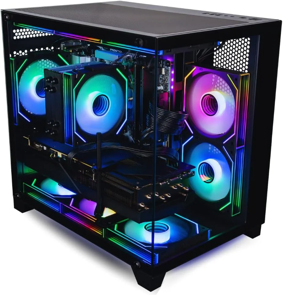 کامپیوتر رومیزی گیمینگ پانوراما (NVD RTX 5060 Ti 8GB، پردازنده AMD Ryzen 7 5700X، رم 32GB DDR4، حافظه SSD 2TB NVMe M.2، WiFi 6E + BT، HDMI + DP، ویندوز 11 پرو) بهترین کامپیوتر برج RGB از پیش ساخته شده برای گیمرها کامپیوتر رومیزی گیمینگ پانوراما (NVD RTX 5060 Ti 8GB، پردازنده AMD Ryzen 7 5700X، رم 32GB DDR4، حافظه SSD 2TB NVMe M.2، WiFi 6E + BT، HDMI + DP، ویندوز 11 پرو) بهترین کامپیوتر برج RGB از پیش ساخته شده برای گیمرها