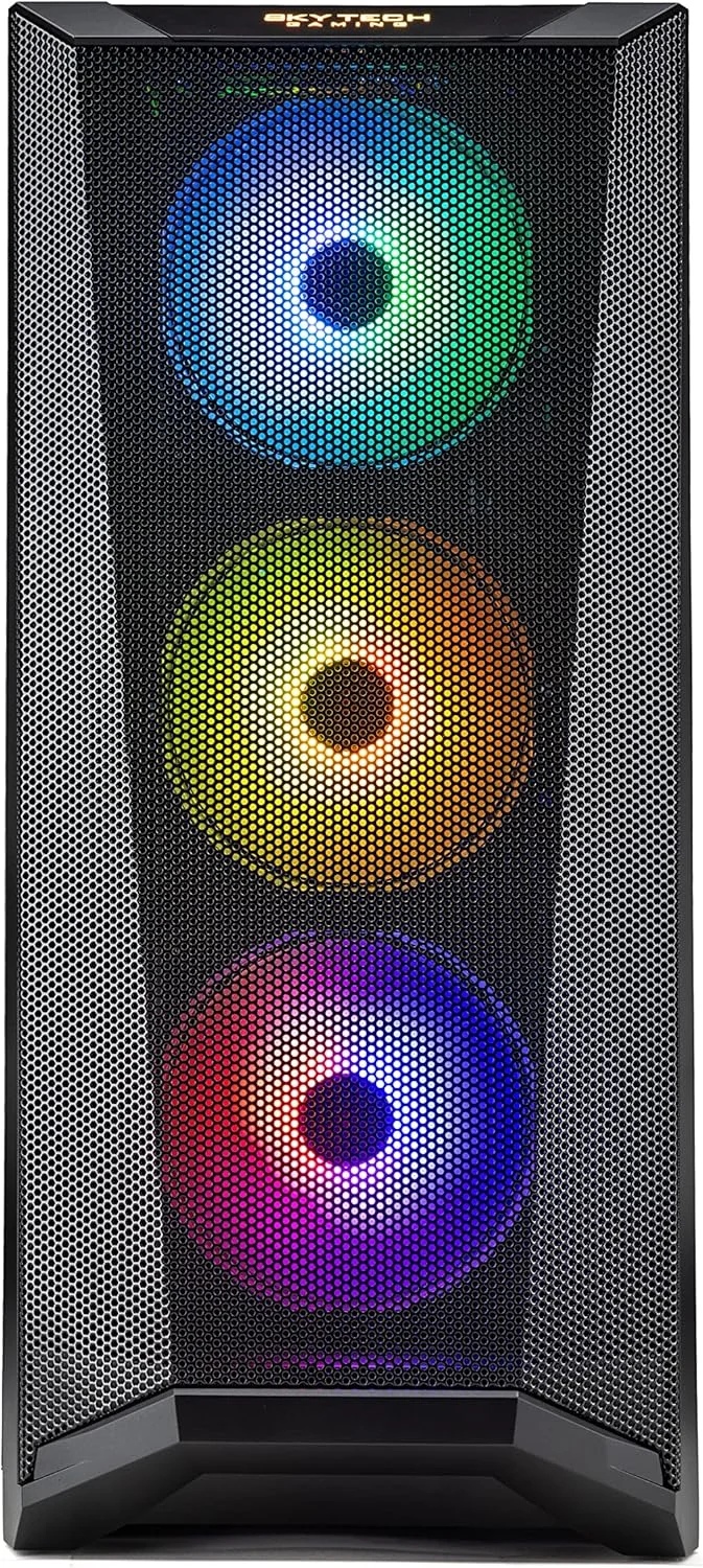 کامپیوتر رومیزی گیمینگ Skytech Chronos – پردازنده Intel Core i5 12600K 3.7 گیگاهرتز، NVIDIA RTX 3080، حافظه SSD NVME 1 ترابایتی، رم 16 گیگابایتی DDR4 3200، منبع تغذیه 850 واتی Gold، وای فای AC 11، ویندوز 11 هوم 64 بیتی