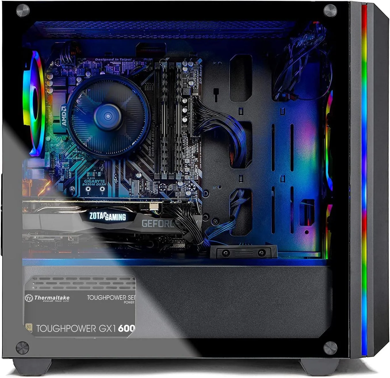 کامپیوتر رومیزی کوچک Skytech Gaming Chronos Mini - AMD Ryzen 3 3100، NVIDIA GTX 1660 Super 6GB، 16GB DDR4 3200، 500GB SSD، AC Wi-Fi، Windows 10 Home 64 بیتی