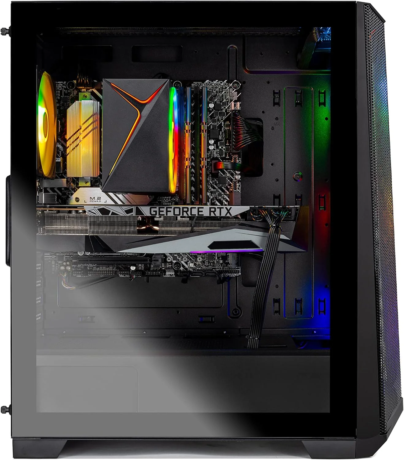 کامپیوتر رومیزی گیمینگ Skytech Chronos – پردازنده Intel Core i5 12600K 3.7 گیگاهرتز، NVIDIA RTX 3080، حافظه SSD NVME 1 ترابایتی، رم 16 گیگابایتی DDR4 3200، منبع تغذیه 850 واتی Gold، وای فای AC 11، ویندوز 11 هوم 64 بیتی