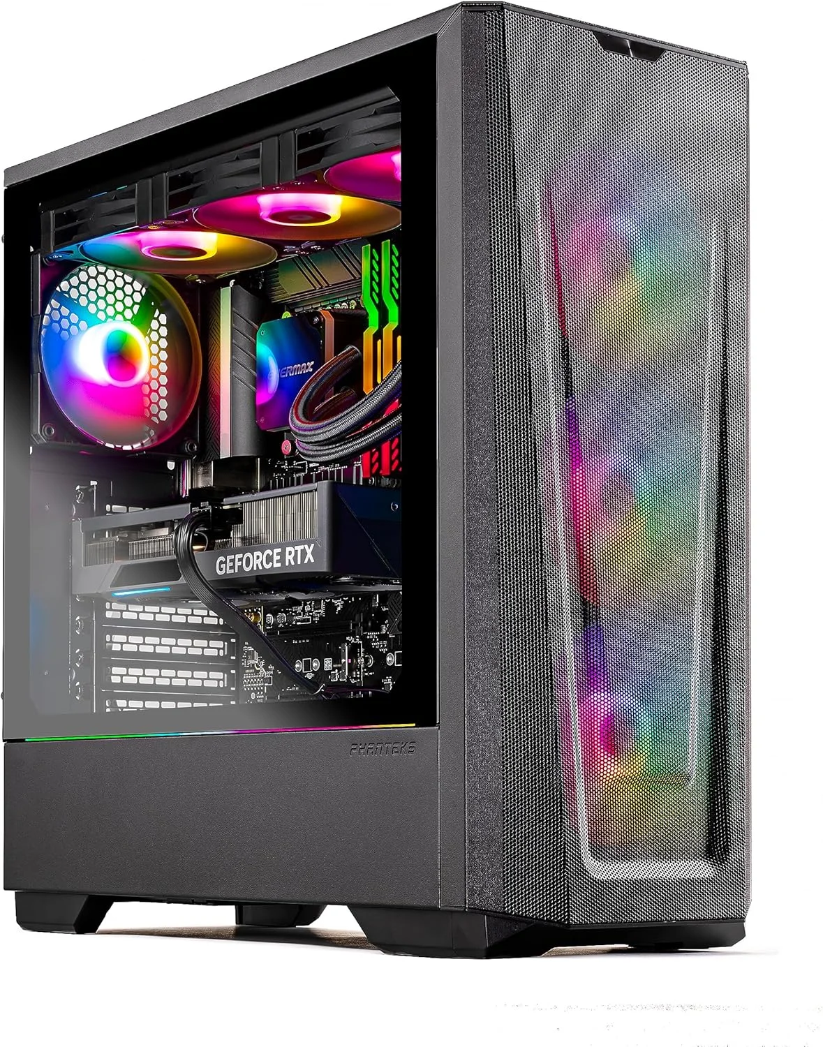 کامپیوتر گیمینگ دسکتاپ Skytech Gaming Eclipse Lite – AMD Ryzen 7 7800X3D 4.2 GHz, NVIDIA RTX 4070 Ti, 1TB NVME Gen4 SSD, 32GB DDR5 RAM RGB, منبع تغذیه 850W Gold, خنک کننده مایع 360mm AIO, Wi-Fi 11AC, ویندوز 11 نسخه Home 64 بیتی کامپیوتر گیمینگ دسکتاپ Skytech Gaming Eclipse Lite – AMD Ryzen 7 7800X3D 4.2 GHz, NVIDIA RTX 4070 Ti, 1TB NVME Gen4 SSD, 32GB DDR5 RAM RGB, منبع تغذیه 850W Gold, خنک کننده مایع 360mm AIO, Wi-Fi 11AC, ویندوز 11 نسخه Home 64 بیتی