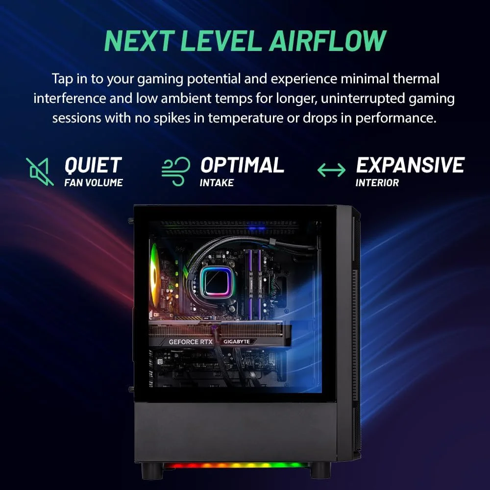 کامپیوتر رومیزی گیمینگ Skytech Shadow – AMD Ryzen 5 7600X 4.7 GHz، RTX 3060 Ti، 1TB NVME SSD، 32G DDR5 RGB، منبع تغذیه 600W Gold، خنک کننده مایع 240mm AIO، وای فای AC، ویندوز 11 نسخه Home 64 بیتی کامپیوتر رومیزی گیمینگ Skytech Shadow – AMD Ryzen 5 7600X 4.7 GHz، RTX 3060 Ti، 1TB NVME SSD، 32G DDR5 RGB، منبع تغذیه 600W Gold، خنک کننده مایع 240mm AIO، وای فای AC، ویندوز 11 نسخه Home 64 بیتی