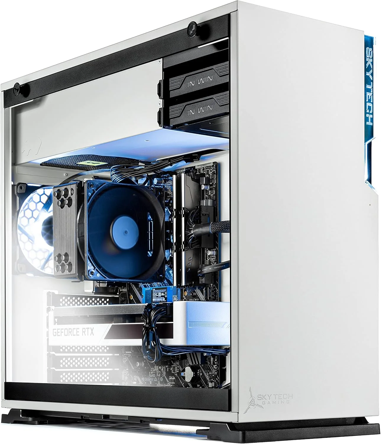 کامپیوتر گیمینگ رومیزی Skytech Shiva - پردازنده Intel Core i5 12600K 3.7 گیگاهرتز، کارت گرافیک RTX 3060 Ti، حافظه SSD NVME 1 ترابایتی، رم 32 گیگابایتی DDR5 RGB، منبع تغذیه 650 واتی Gold، وای فای AC، ویندوز 11 هوم 64 بیتی کامپیوتر گیمینگ رومیزی Skytech Shiva - پردازنده Intel Core i5 12600K 3.7 گیگاهرتز، کارت گرافیک RTX 3060 Ti، حافظه SSD NVME 1 ترابایتی، رم 32 گیگابایتی DDR5 RGB، منبع تغذیه 650 واتی Gold، وای فای AC، ویندوز 11 هوم 64 بیتی