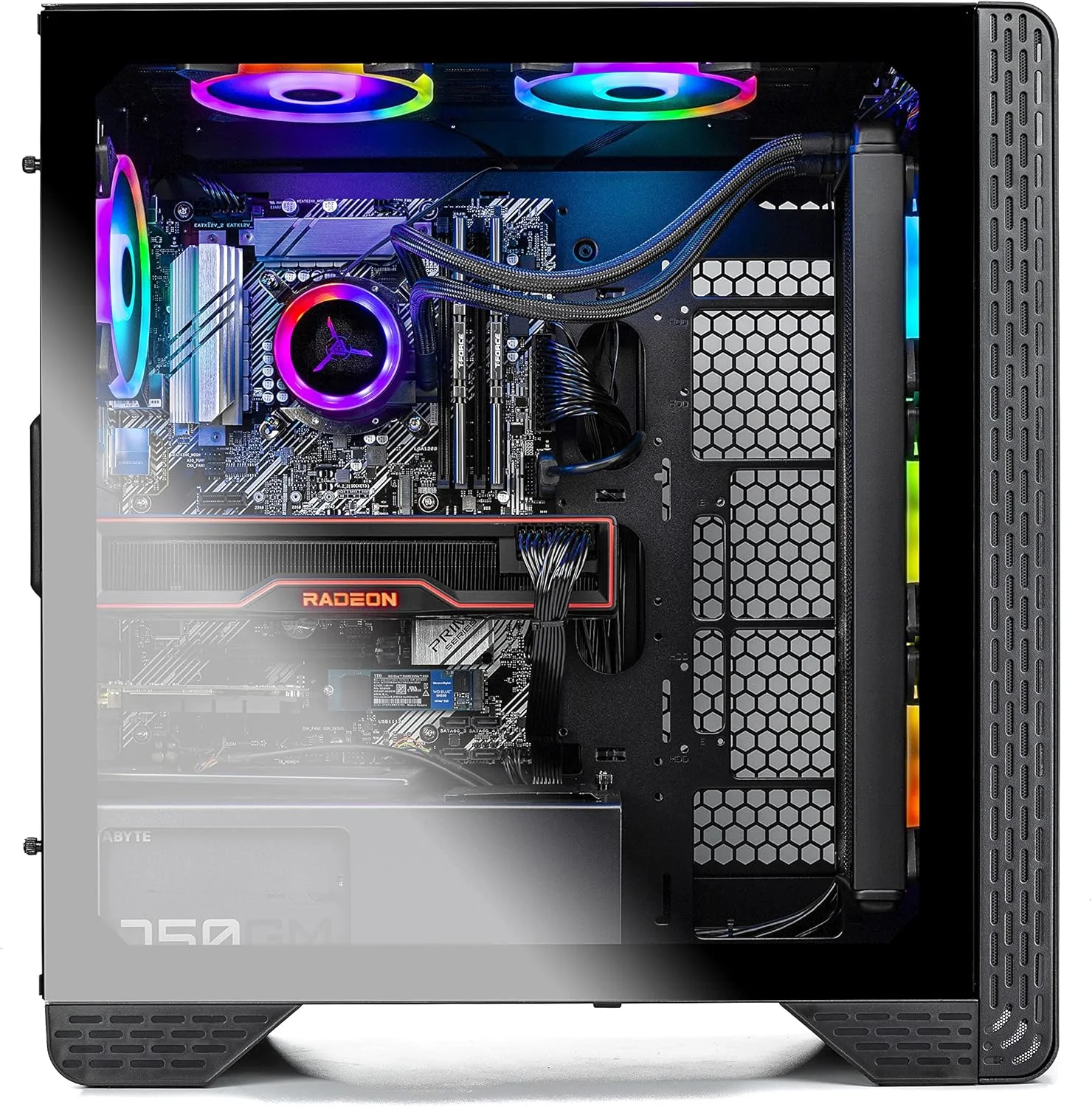کامپیوتر رومیزی گیمینگ Skytech Siege 3.0 - Intel i9-10900K 3.7GHz, AMD 6800XT 16G GDDR6, 1TB NVMe, 16G DDR4 3000, PSU 750W Gold, AIO 360mm, AC Wi-Fi, Windows 10 Home 64-bit کامپیوتر رومیزی گیمینگ Skytech Siege 3.0 - Intel i9-10900K 3.7GHz, AMD 6800XT 16G GDDR6, 1TB NVMe, 16G DDR4 3000, PSU 750W Gold, AIO 360mm, AC Wi-Fi, Windows 10 Home 64-bit