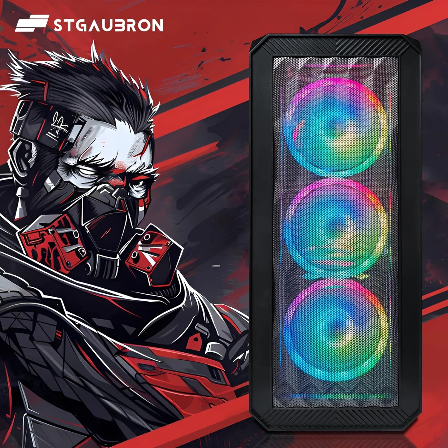 کامپیوتر رومیزی گیمینگ STGAubron، Radeon RX 5700 8G GDDR6، پردازنده Intel Core i5-9400F تا 4.1 گیگاهرتز، 16 گیگابایت DDR4، 1 ترابایت SSD، وای فای 600M، بلوتوث 5.0، فن RGB x 4، ماوس پد RGB، ویندوز 11 هوم کامپیوتر رومیزی گیمینگ STGAubron، Radeon RX 5700 8G GDDR6، پردازنده Intel Core i5-9400F تا 4.1 گیگاهرتز، 16 گیگابایت DDR4، 1 ترابایت SSD، وای فای 600M، بلوتوث 5.0، فن RGB x 4، ماوس پد RGB، ویندوز 11 هوم