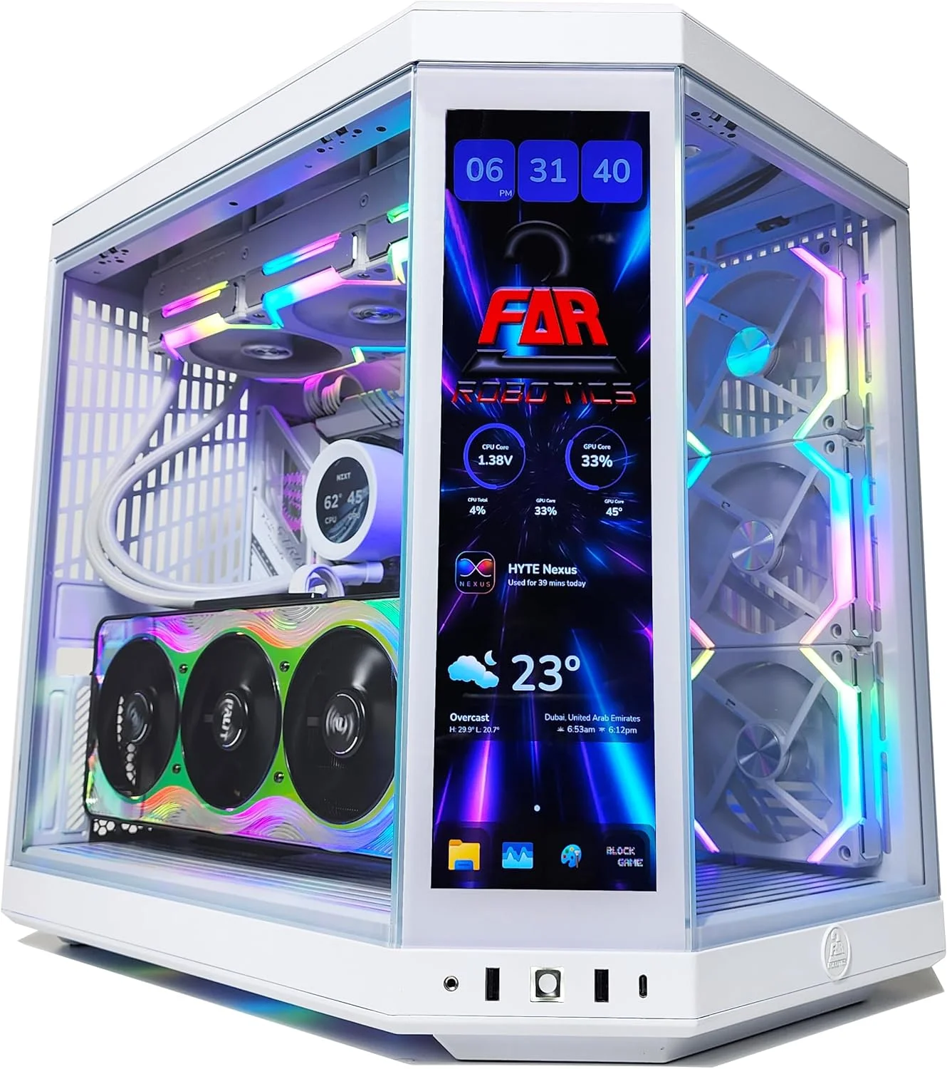 کامپیوتر گیمینگ T‑1000 Black Elite RTX 5090 - کیس Hyte Y70 Touch Infinite، پردازنده Intel Ultra 9 285K، رم 64 گیگابایتی 6400MT، اس اس دی 2 ترابایتی 9100 PRO NVMe، مادربرد R.O.G Strix، ویندوز 11 پرو