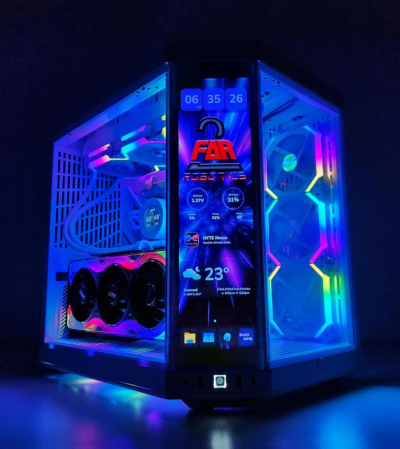 کامپیوتر گیمینگ T‑1000 Black Elite RTX 5090 - کیس Hyte Y70 Touch Infinite، پردازنده Intel Ultra 9 285K، رم 64 گیگابایتی 6400MT، اس اس دی 2 ترابایتی 9100 PRO NVMe، مادربرد R.O.G Strix، ویندوز 11 پرو کامپیوتر گیمینگ T‑1000 Black Elite RTX 5090 - کیس Hyte Y70 Touch Infinite، پردازنده Intel Ultra 9 285K، رم 64 گیگابایتی 6400MT، اس اس دی 2 ترابایتی 9100 PRO NVMe، مادربرد R.O.G Strix، ویندوز 11 پرو