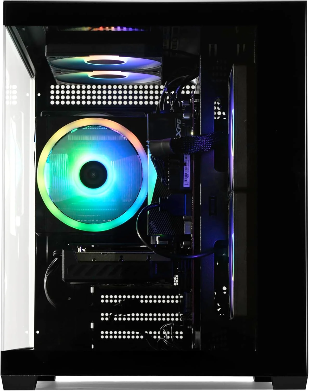 کامپیوتر گیمینگ STORMCRAFT Sirius AI - پردازنده Intel i5 14400F تا 4.7 گیگاهرتز، RTX 5060 GDDR7، رم 32 گیگابایت DDR5 RGB 6000 مگاهرتز، SSD 1 ترابایت NVMe Gen4، مادربرد Intel B760، منبع تغذیه 650 وات Gold، ویندوز 11 Home آماده واقعیت مجازی