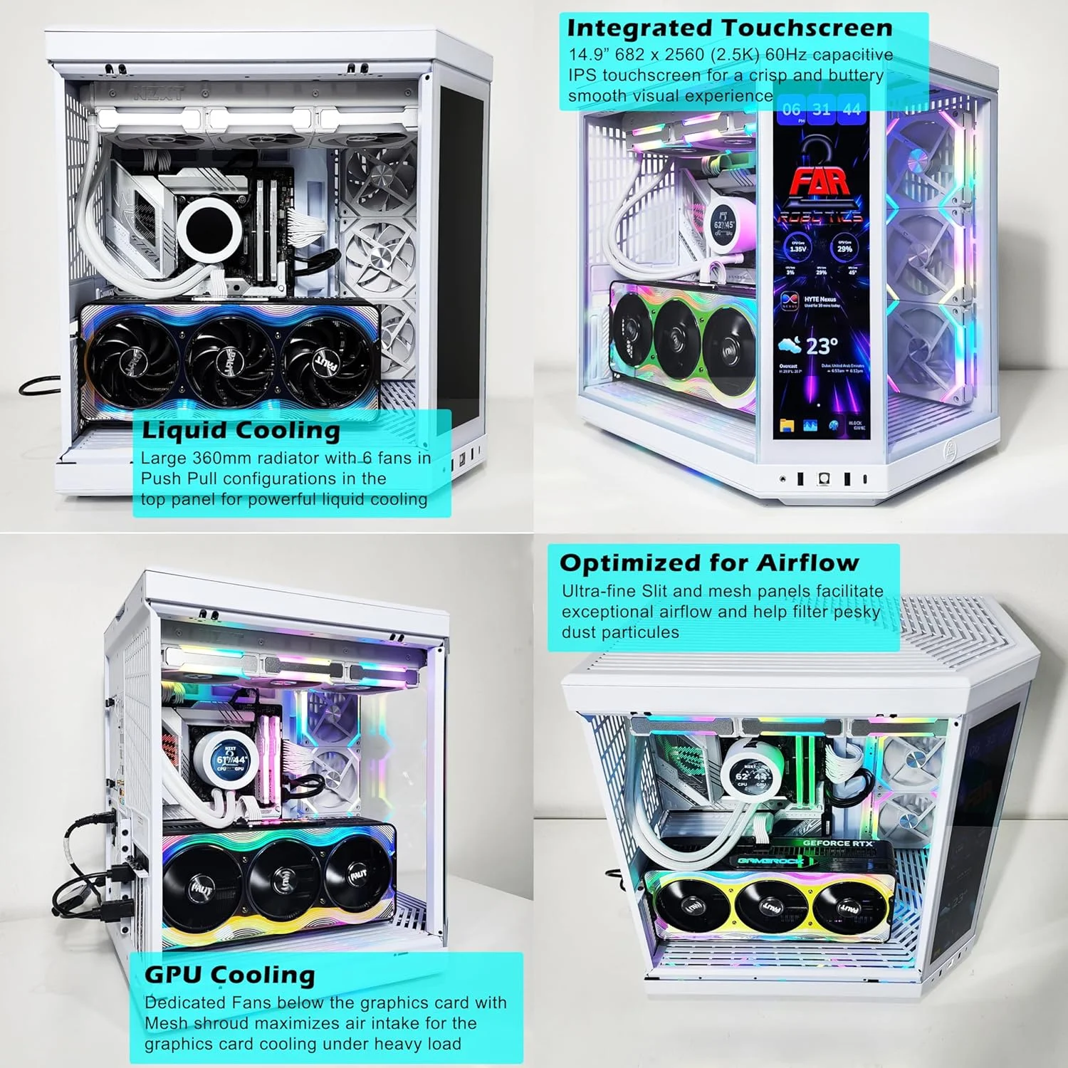 کامپیوتر گیمینگ T‑1000 Black Elite RTX 5090 - کیس Hyte Y70 Touch Infinite، پردازنده Intel Ultra 9 285K، رم 64 گیگابایتی 6400MT، اس اس دی 2 ترابایتی 9100 PRO NVMe، مادربرد R.O.G Strix، ویندوز 11 پرو کامپیوتر گیمینگ T‑1000 Black Elite RTX 5090 - کیس Hyte Y70 Touch Infinite، پردازنده Intel Ultra 9 285K، رم 64 گیگابایتی 6400MT، اس اس دی 2 ترابایتی 9100 PRO NVMe، مادربرد R.O.G Strix، ویندوز 11 پرو