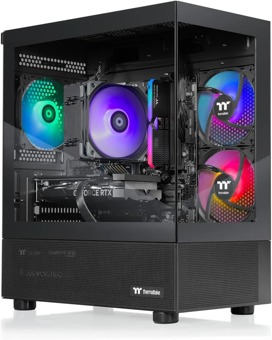 کامپیوتر گیمینگ Thermaltake LCGS View 9660T-170 (AMD Ryzen™ 5 9600X، حافظه ToughRam 16GB DDR5 6000MT/s RGB، کارت گرافیک NVIDIA® GeForce RTX™ 5060 Ti 8G، حافظه NVMe M.2 1TB، وای فای، ویندوز 11) V17B-B850-56T-LCS