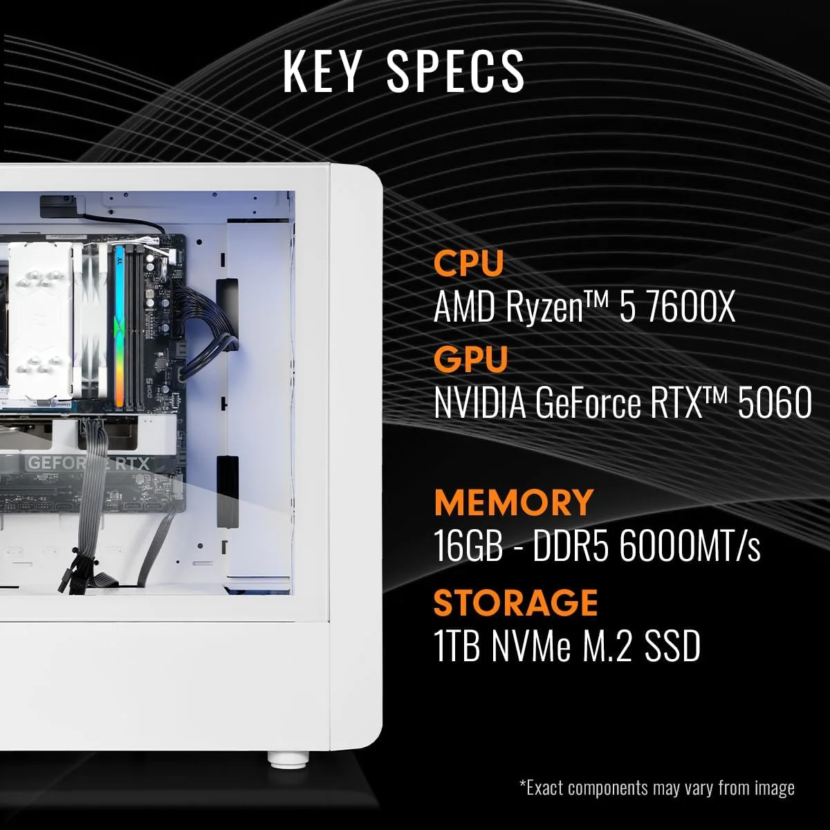 کامپیوتر گیمینگ ترمالتیک LCGS Quartz 7660 (AMD Ryzen™ 5 7600X، حافظه رم 16 گیگابایت 6000MT/s DDR5 RGB، NVIDIA GeForce® RTX 5060، حافظه 1 ترابایت NVMe M.2، وای فای، ویندوز 11) S2QT-B65K-560-LCS کامپیوتر گیمینگ ترمالتیک LCGS Quartz 7660 (AMD Ryzen™ 5 7600X، حافظه رم 16 گیگابایت 6000MT/s DDR5 RGB، NVIDIA GeForce® RTX 5060، حافظه 1 ترابایت NVMe M.2، وای فای، ویندوز 11) S2QT-B65K-560-LCS