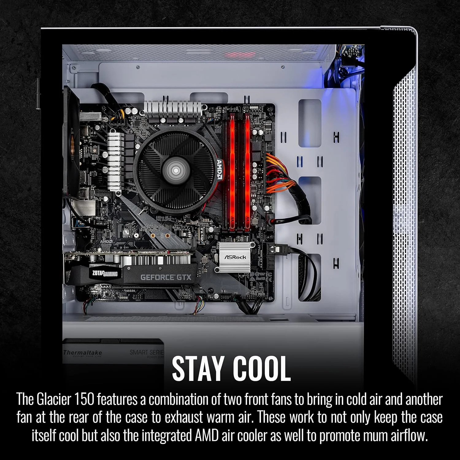 کامپیوتر گیمینگ Thermaltake Glacier 150 (AMD Ryzen 5 3600, GTX 1650 OC، رم 16 گیگابایتی RGB 3200Mhz DDR4 ToughRAM Z-ONE RGB، SSD 500 گیگابایتی، WiFi، ویندوز 10 هوم) کامپیوتر رومیزی گیمینگ S1WT-B450-G15-LCS کامپیوتر گیمینگ Thermaltake Glacier 150 (AMD Ryzen 5 3600, GTX 1650 OC، رم 16 گیگابایتی RGB 3200Mhz DDR4 ToughRAM Z-ONE RGB، SSD 500 گیگابایتی، WiFi، ویندوز 10 هوم) کامپیوتر رومیزی گیمینگ S1WT-B450-G15-LCS