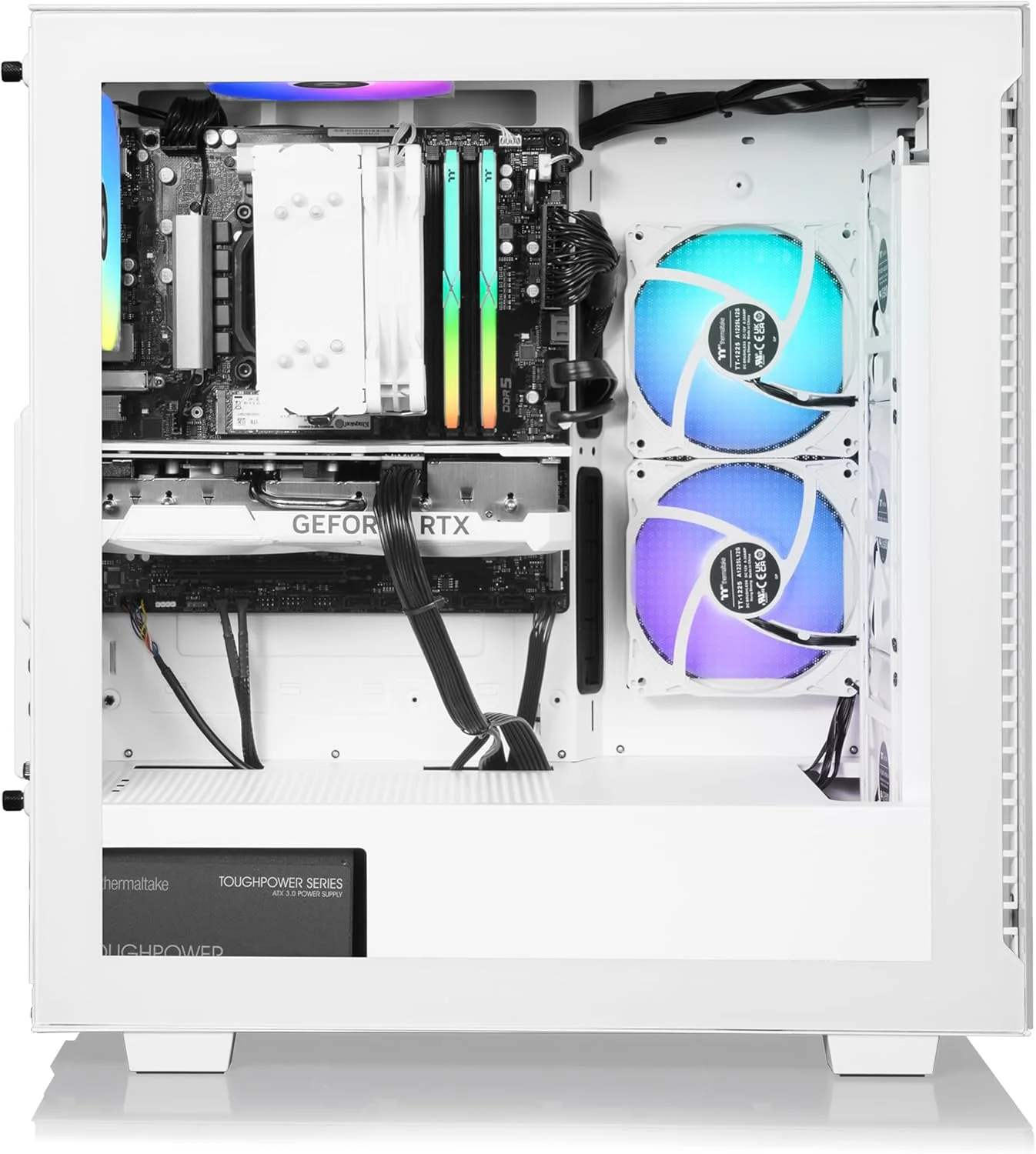 کامپیوتر رومیزی گیمینگ Thermaltake LCGS View i470T (پردازنده Intel® Core™ i7-13700F، حافظه ToughRam 32GB DDR5 5600MT/s RGB، کارت گرافیک NVIDIA® GeForce RTX™ 4070 Ti، حافظه NVMe M.2 1TB، WiFi، ویندوز 11) V35S-B760-B7T-LCS