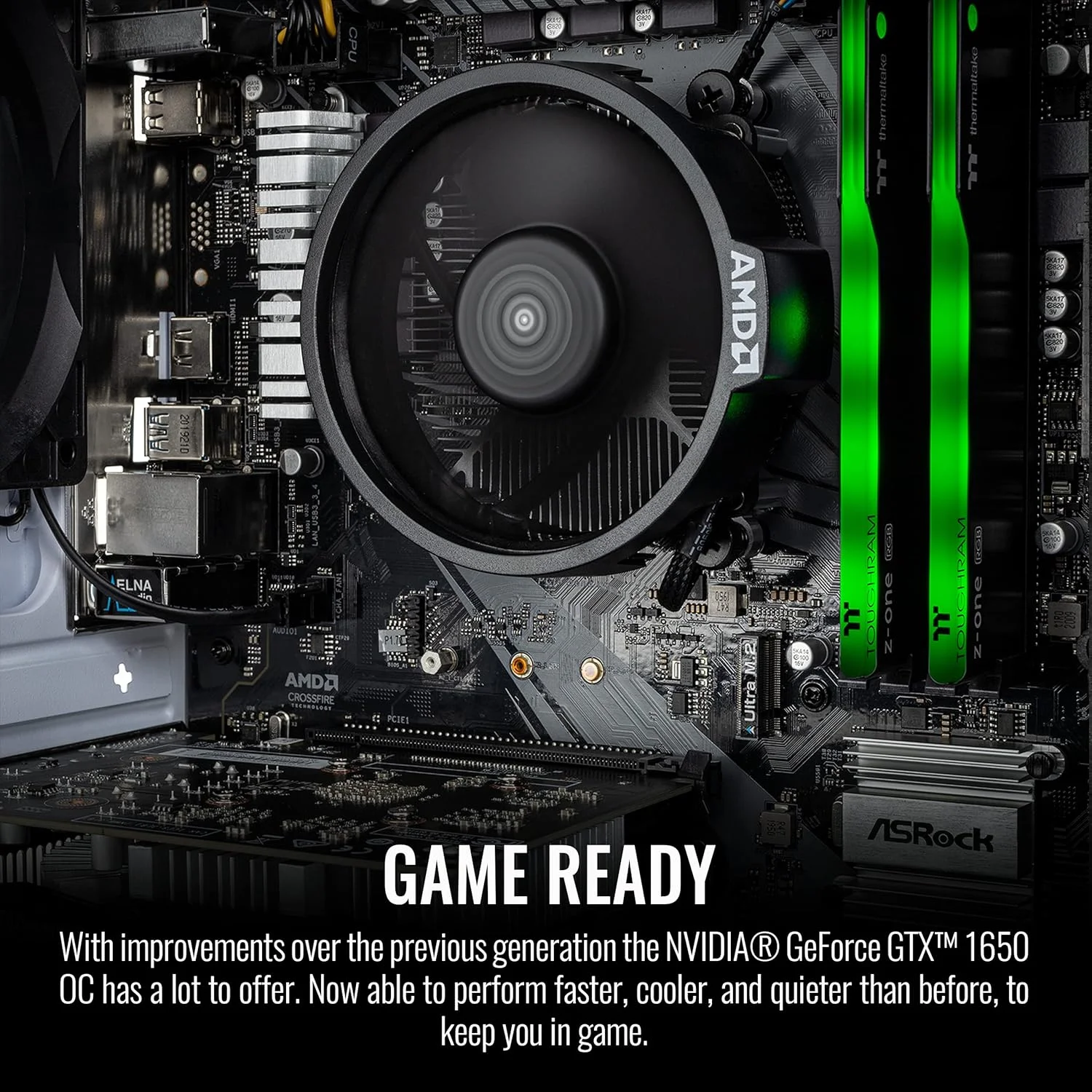 کامپیوتر گیمینگ ترمالتیک Glacier 150 (AMD Ryzen 5 3600, GTX 1650 OC, 16 گیگابایت رم RGB 3200Mhz DDR4 ToughRAM Z-ONE RGB، 500 گیگابایت SSD، WiFi، ویندوز 10 هوم) کامپیوتر رومیزی گیمینگ S1WT-B450-G15-LCS