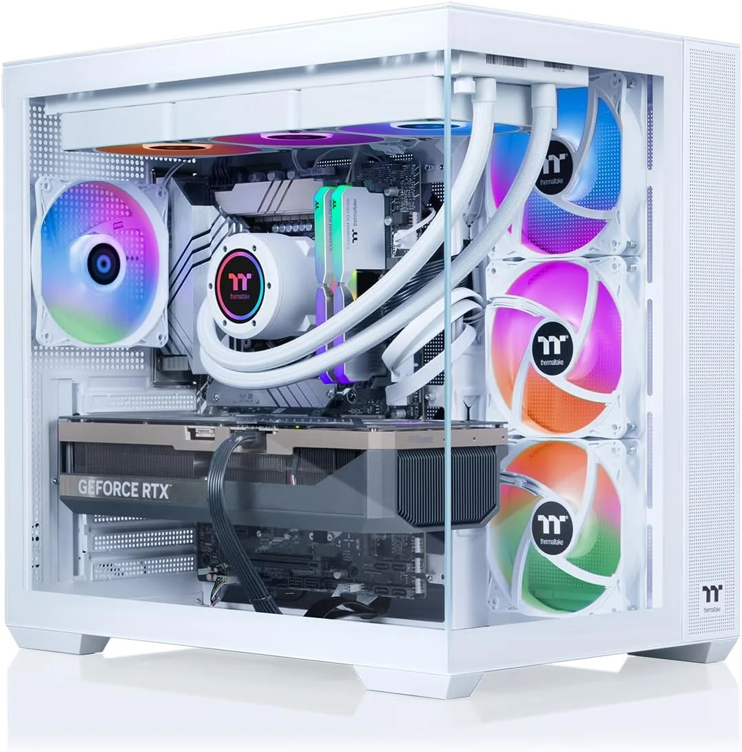 کامپیوتر گیمینگ Thermaltake LCGS View u2870TS-380 (پردازنده Intel® Core™ Ultra 9 285K، رم ToughRam 32GB DDR5 6400MT/s RGB، کارت گرافیک NVIDIA® GeForce RTX™ 5070 Ti، حافظه 2TB NVMe M.2، وای فای، ویندوز 11) V38S-Z890-57T-LCS
