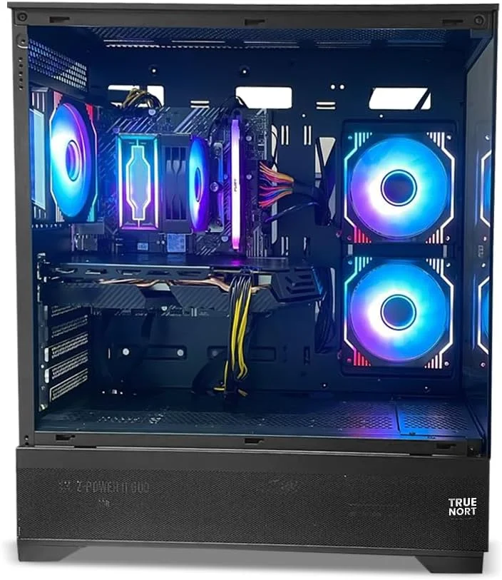 کامپیوتر گیمینگ TrueNort BRAVO، پردازنده Intel Core i5-12400F، کارت گرافیک AMD Radeon RX 580، رم 16 گیگابایتی DDR4، اس اس دی 1 ترابایتی، منبع تغذیه 650 واتی، خنک کننده بادی 120 میلی متری، ویندوز 11 پرو، کیس مشکی Mid-Tower