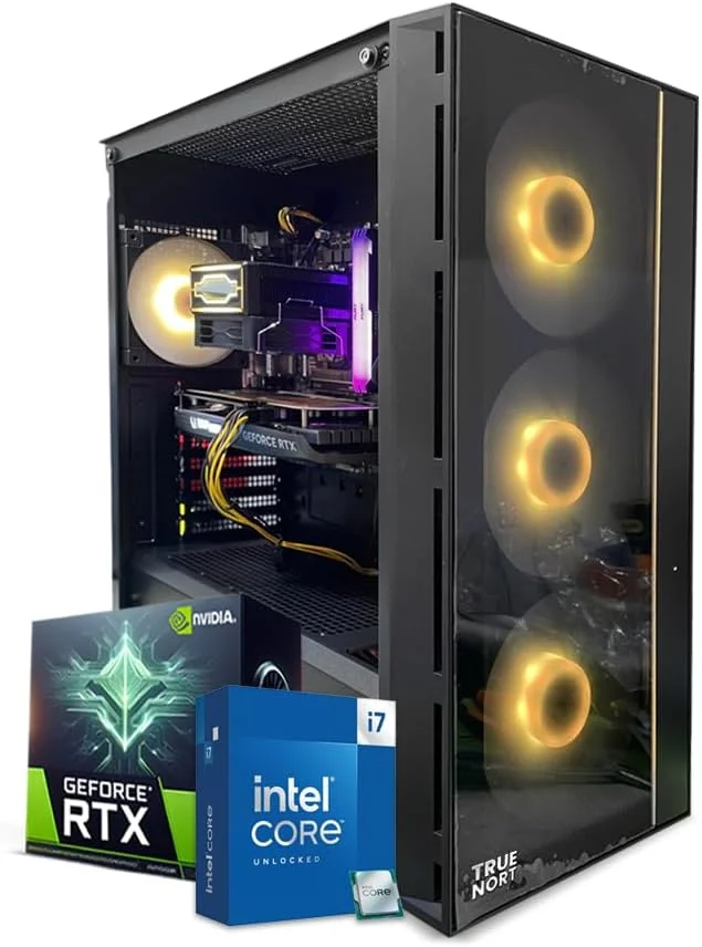 کامپیوتر گیمینگ TrueNort Fnatic، پردازنده Intel Core i7-12700F با گرافیک RTX 4060، رم 16 گیگابایتی 3200 مگاهرتز، حافظه SSD NVMe 1 ترابایتی، خنک کننده بادی 120 میلی متری، ویندوز 11 پرو مشکی کامپیوتر گیمینگ TrueNort Fnatic، پردازنده Intel Core i7-12700F با گرافیک RTX 4060، رم 16 گیگابایتی 3200 مگاهرتز، حافظه SSD NVMe 1 ترابایتی، خنک کننده بادی 120 میلی متری، ویندوز 11 پرو مشکی