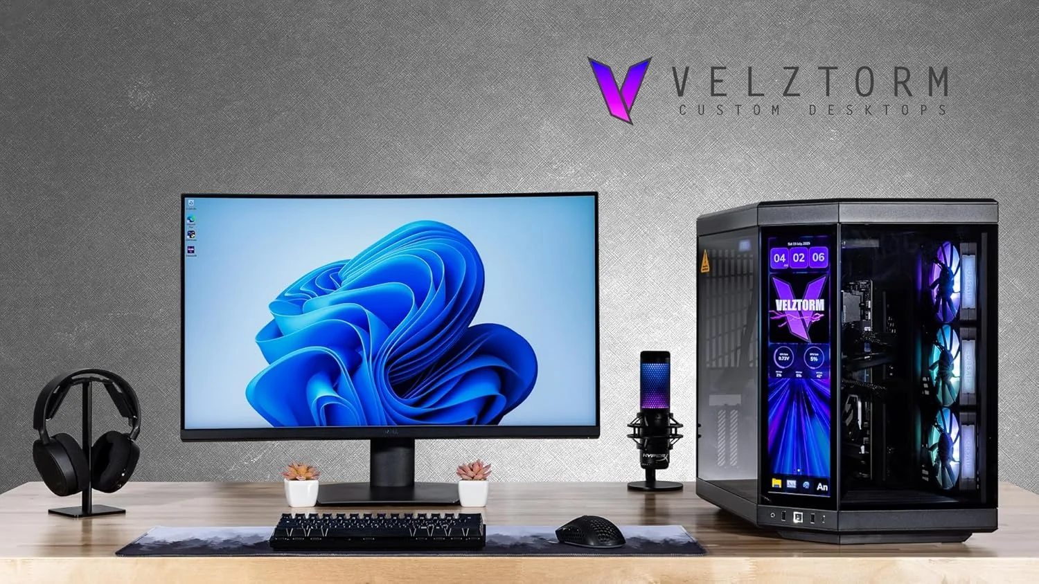 کامپیوتر گیمینگ رومیزی سفارشی Velztorm LCD Black Praetix Y70 (GeForce RTX 5080 با 16GB حافظه (بهتر از 4090)، خنک کننده مایع Intel i9-14900K، رم 64GB DDR5، حافظه 2TB PCIe SSD + 6TB HDD، منبع تغذیه 1000W، WiFi 6E، ویندوز 11 هوم) کامپیوتر گیمینگ رومیزی سفارشی Velztorm LCD Black Praetix Y70 (GeForce RTX 5080 با 16GB حافظه (بهتر از 4090)، خنک کننده مایع Intel i9-14900K، رم 64GB DDR5، حافظه 2TB PCIe SSD + 6TB HDD، منبع تغذیه 1000W، WiFi 6E، ویندوز 11 هوم)