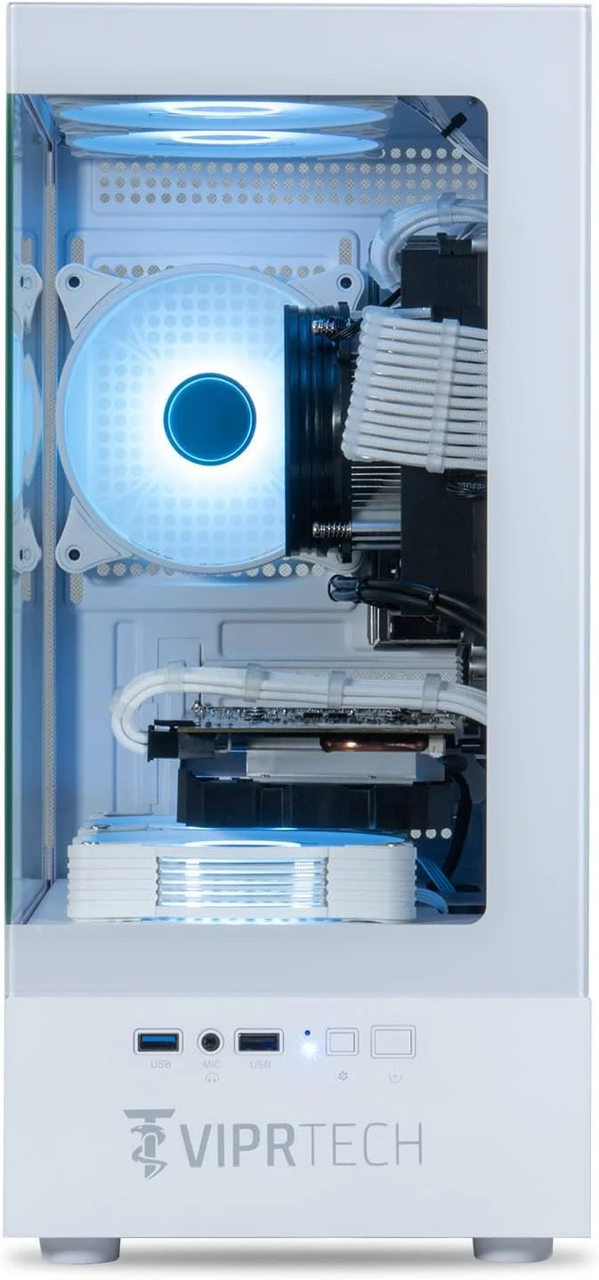 کامپیوتر گیمینگ ViprTech Styker 1.0 - پردازنده Intel i5-9400F (توربو 4.1 گیگاهرتز), کارت گرافیک GTX 1660 Super 6GB, رم 32GB DDR4 3200, حافظه SSD NVMe 1TB, وای فای BT, ویندوز 11 پرو, RGB, کامپیوتر رومیزی اسمبل شده, سفید کامپیوتر گیمینگ ViprTech Styker 1.0 - پردازنده Intel i5-9400F (توربو 4.1 گیگاهرتز), کارت گرافیک GTX 1660 Super 6GB, رم 32GB DDR4 3200, حافظه SSD NVMe 1TB, وای فای BT, ویندوز 11 پرو, RGB, کامپیوتر رومیزی اسمبل شده, سفید