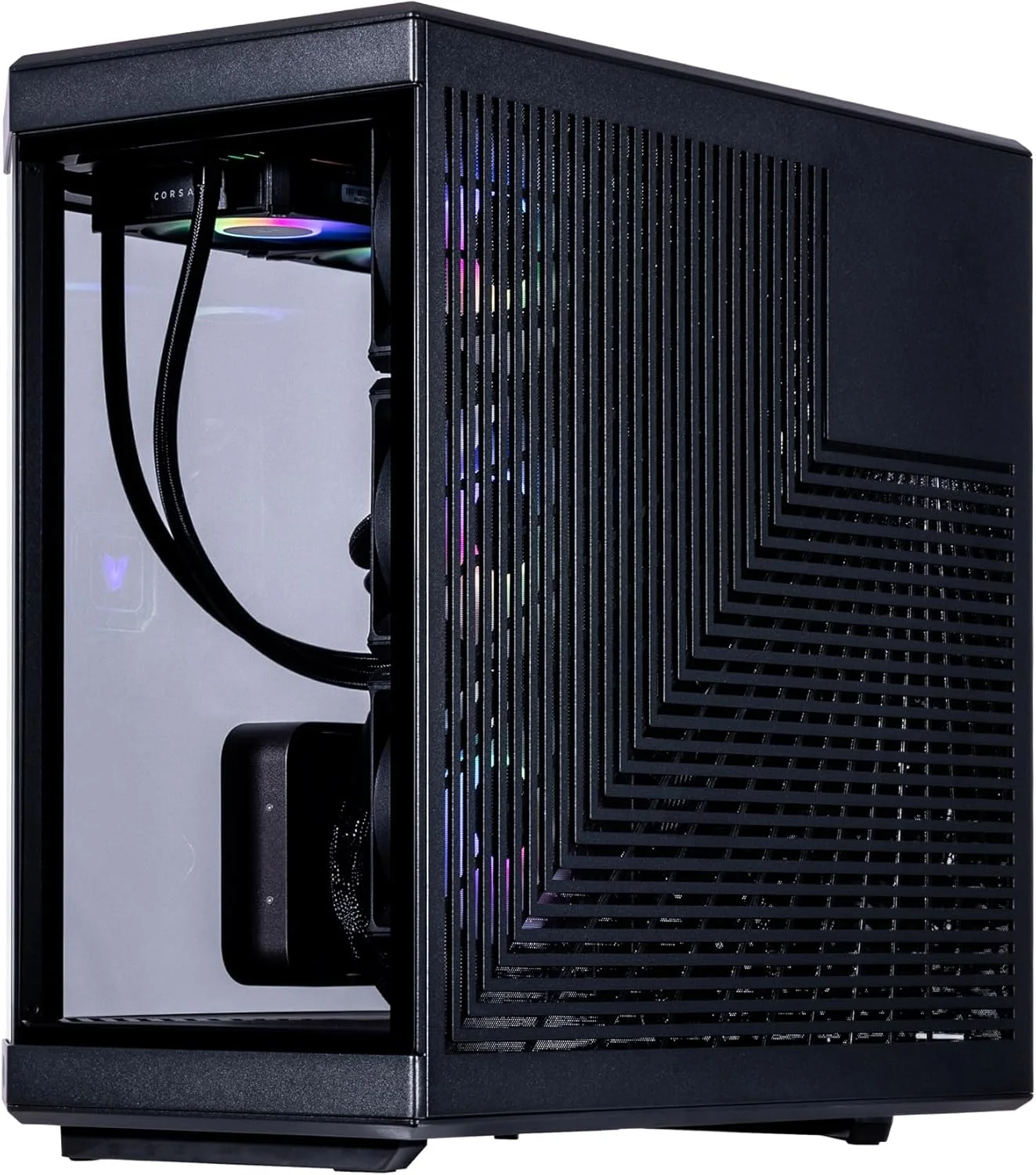 کامپیوتر رومیزی گیمینگ سفارشی Velztorm LCD Black Praetix Y70 (GeForce RTX 5080 16GB، خنک کننده مایع Intel i9-14900K، رم 64GB DDR5، حافظه 2TB PCIe SSD+6TB HDD، منبع تغذیه 1000W، WiFi 6E، Win11Home) کامپیوتر رومیزی گیمینگ سفارشی Velztorm LCD Black Praetix Y70 (GeForce RTX 5080 16GB، خنک کننده مایع Intel i9-14900K، رم 64GB DDR5، حافظه 2TB PCIe SSD+6TB HDD، منبع تغذیه 1000W، WiFi 6E، Win11Home)