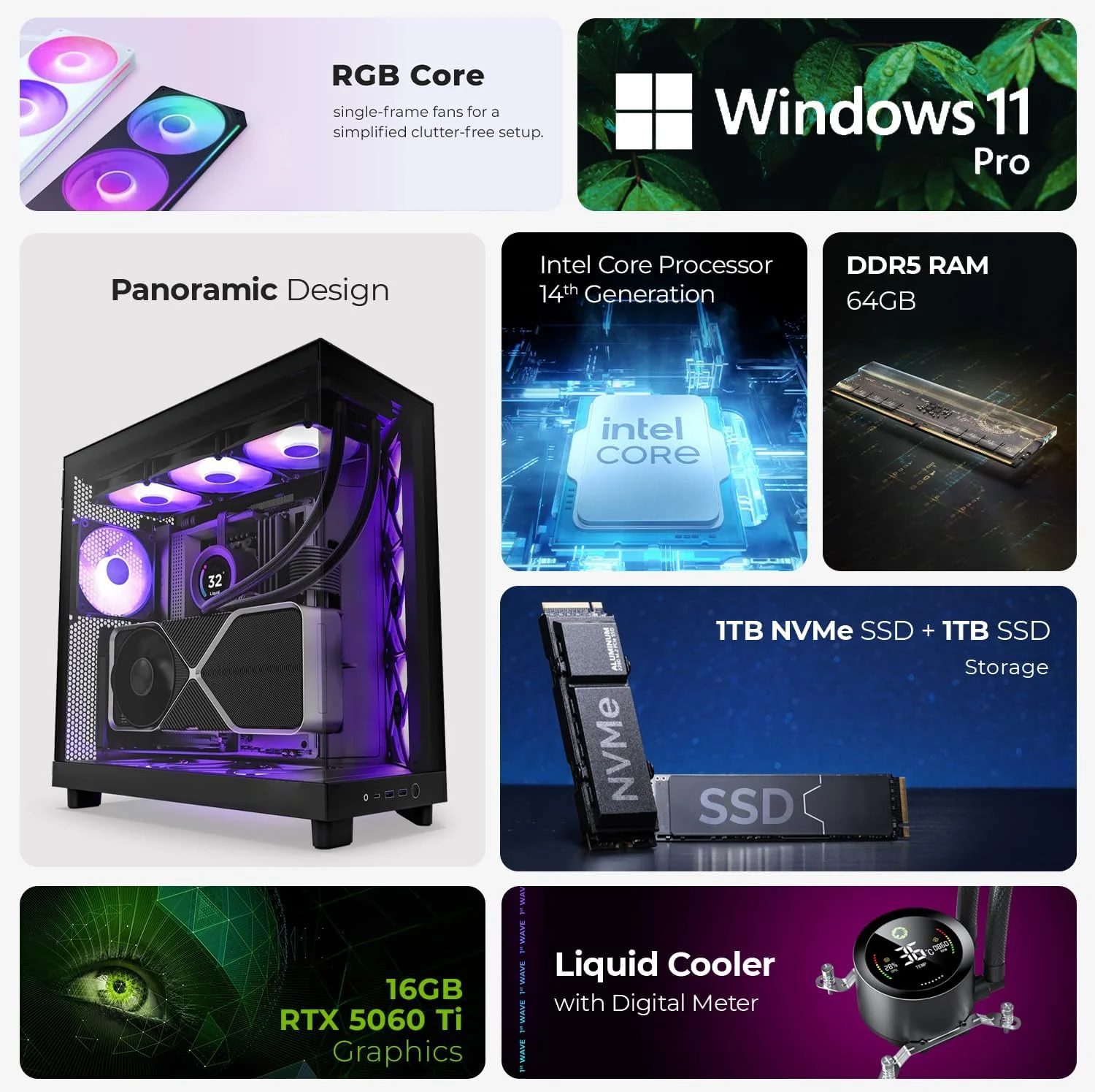 ایستگاه کاری حرفه ای فرست ویو اکستریم، پردازنده نسل چهاردهم اینتل i9-14900K/ رم 64 گیگابایت/ اس اس دی NVMe 1 ترابایت/ هارد دیسک 1 ترابایت/ کارت گرافیک ASUS RTX5060 8GB/ ویندوز 11 پرو/ مناسب برای هوش مصنوعی، رندرینگ، پردازش داده و پروژه ها (مشکی) ایستگاه کاری حرفه ای فرست ویو اکستریم، پردازنده نسل چهاردهم اینتل i9-14900K/ رم 64 گیگابایت/ اس اس دی NVMe 1 ترابایت/ هارد دیسک 1 ترابایت/ کارت گرافیک ASUS RTX5060 8GB/ ویندوز 11 پرو/ مناسب برای هوش مصنوعی، رندرینگ، پردازش داده و پروژه ها (مشکی)