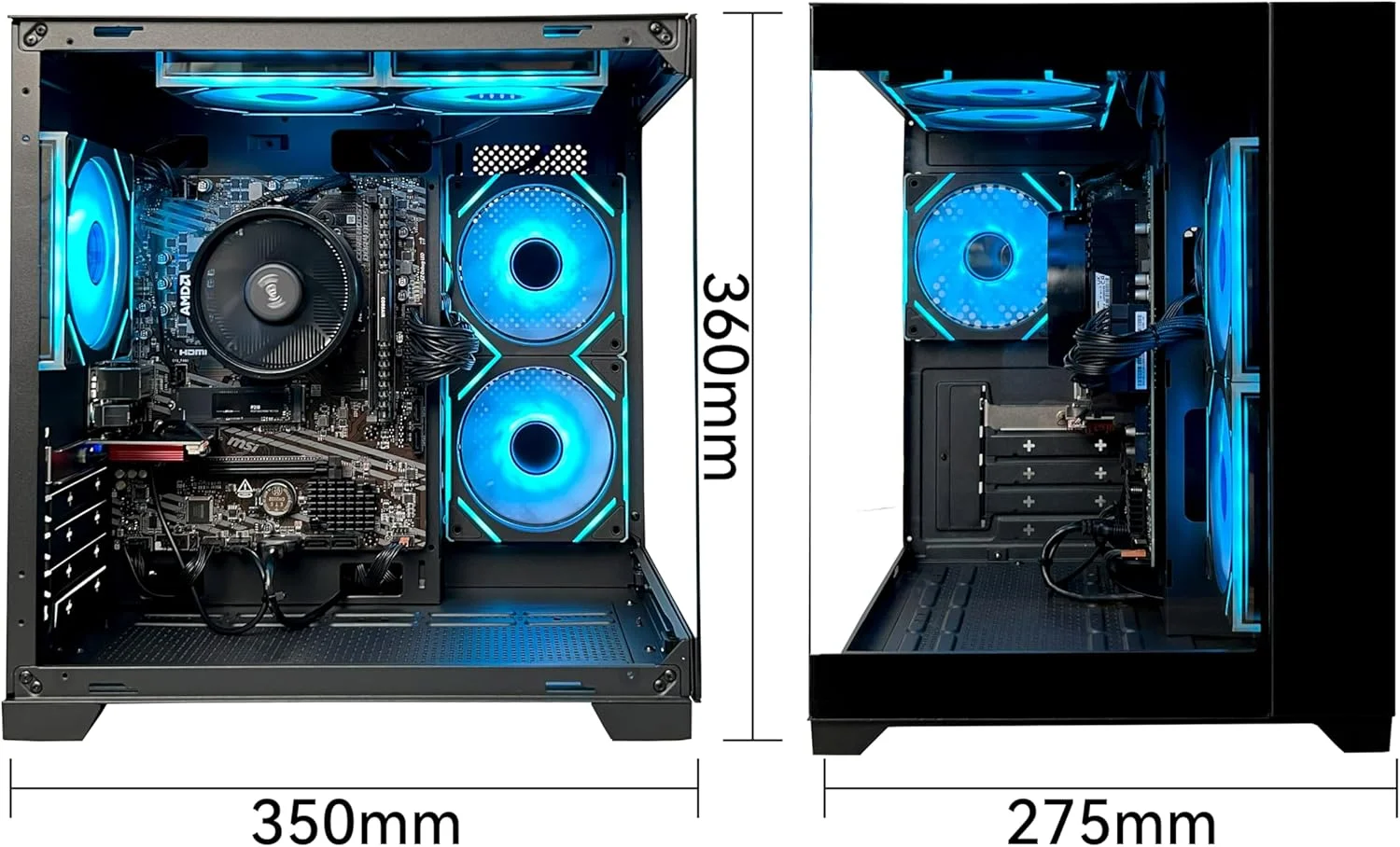 کامپیوتر رومیزی گیمینگ با پردازنده AMD Ryzen 5 5600GT، رم 16 گیگابایتی DDR4 3200MHz، حافظه 1 ترابایتی M.2 NVMe PCle4.0 Gen4، منبع تغذیه 550W 80PLUS، WiFi، مناسب برای طراحی بازی، کاربری اداری، اتاق Sea View، کیس اسمبل شده (مشکی) کامپیوتر رومیزی گیمینگ با پردازنده AMD Ryzen 5 5600GT، رم 16 گیگابایتی DDR4 3200MHz، حافظه 1 ترابایتی M.2 NVMe PCle4.0 Gen4، منبع تغذیه 550W 80PLUS، WiFi، مناسب برای طراحی بازی، کاربری اداری، اتاق Sea View، کیس اسمبل شده (مشکی)