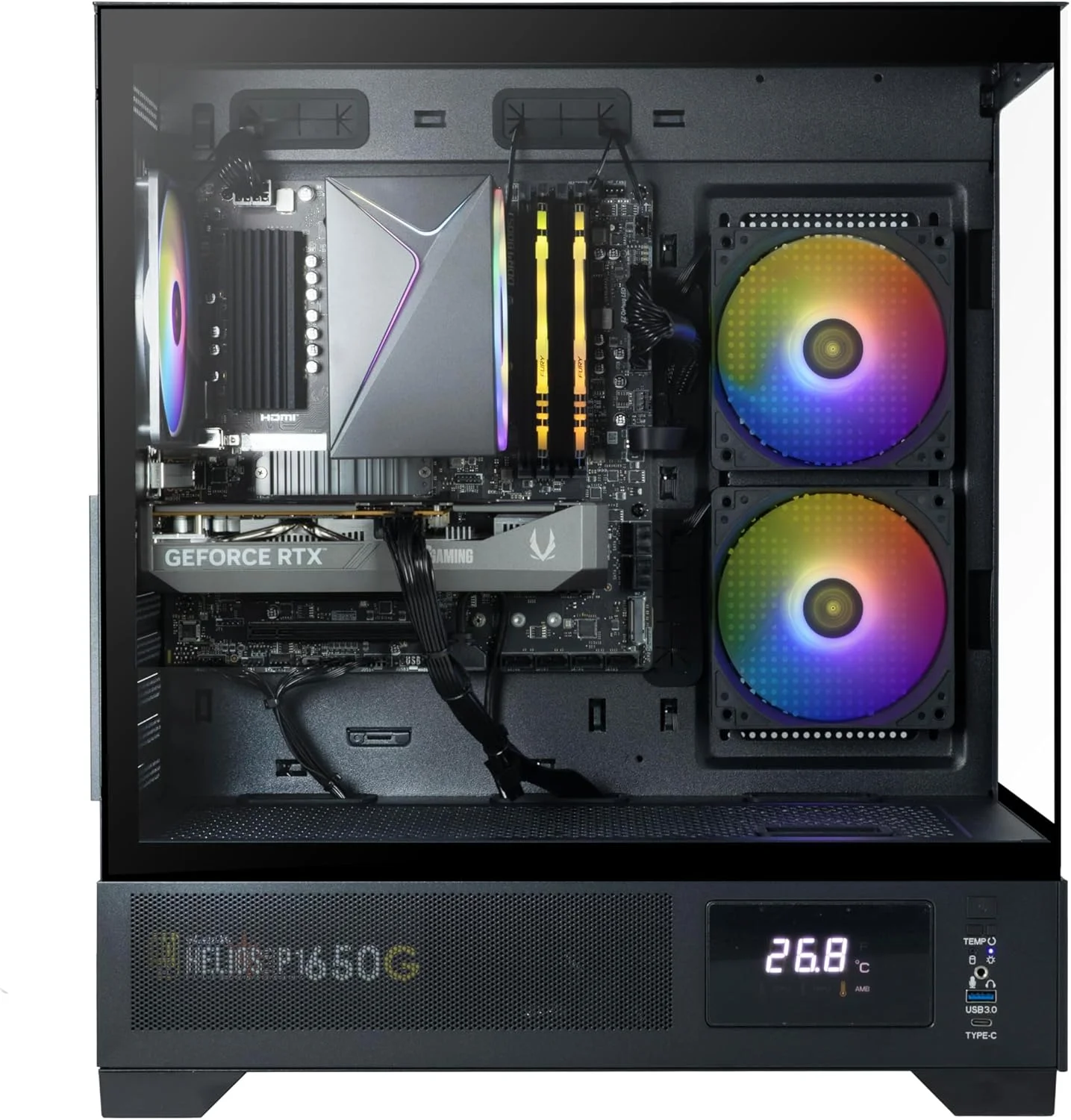 کامپیوتر رومیزی گیمینگ ZOTAC MEK با قابلیتهای پیشرفته هوش مصنوعی - NVIDIA GeForce RTX 5050، AMD Ryzen 5 5500 4.2GHz، 16GB DDR4 RGB، 1TB NVME M.2 SSD، منبع تغذیه 650W 80+ Gold، WiFi 6E، Windows 11 Home کامپیوتر رومیزی گیمینگ ZOTAC MEK با قابلیتهای پیشرفته هوش مصنوعی - NVIDIA GeForce RTX 5050، AMD Ryzen 5 5500 4.2GHz، 16GB DDR4 RGB، 1TB NVME M.2 SSD، منبع تغذیه 650W 80+ Gold، WiFi 6E، Windows 11 Home