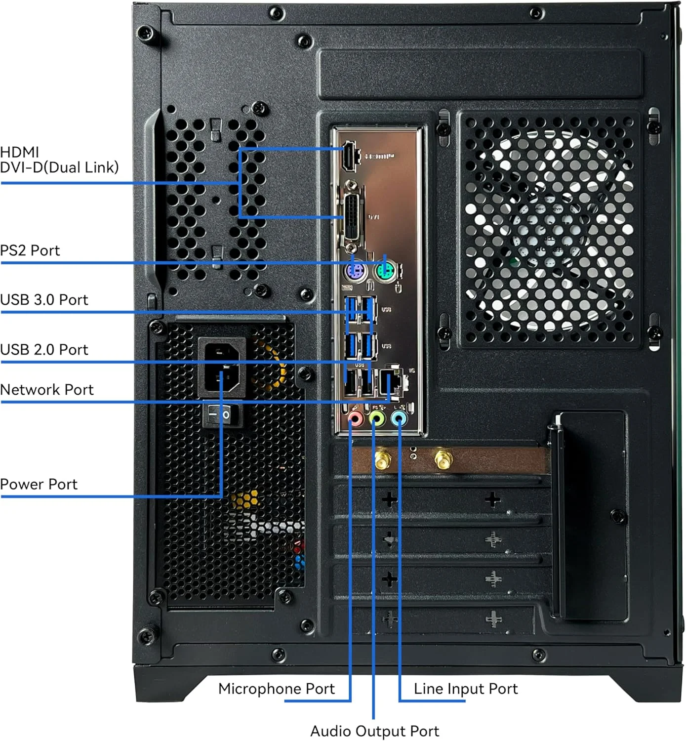 کامپیوتر رومیزی گیمینگ با پردازنده AMD Ryzen 5 5600GT، رم 16 گیگابایتی DDR4 3200MHz، حافظه 1 ترابایتی M.2 NVMe PCle4.0 Gen4، منبع تغذیه 550W 80PLUS، WiFi، مناسب برای طراحی بازی، کاربری اداری، اتاق Sea View، کیس اسمبل شده (مشکی) کامپیوتر رومیزی گیمینگ با پردازنده AMD Ryzen 5 5600GT، رم 16 گیگابایتی DDR4 3200MHz، حافظه 1 ترابایتی M.2 NVMe PCle4.0 Gen4، منبع تغذیه 550W 80PLUS، WiFi، مناسب برای طراحی بازی، کاربری اداری، اتاق Sea View، کیس اسمبل شده (مشکی)