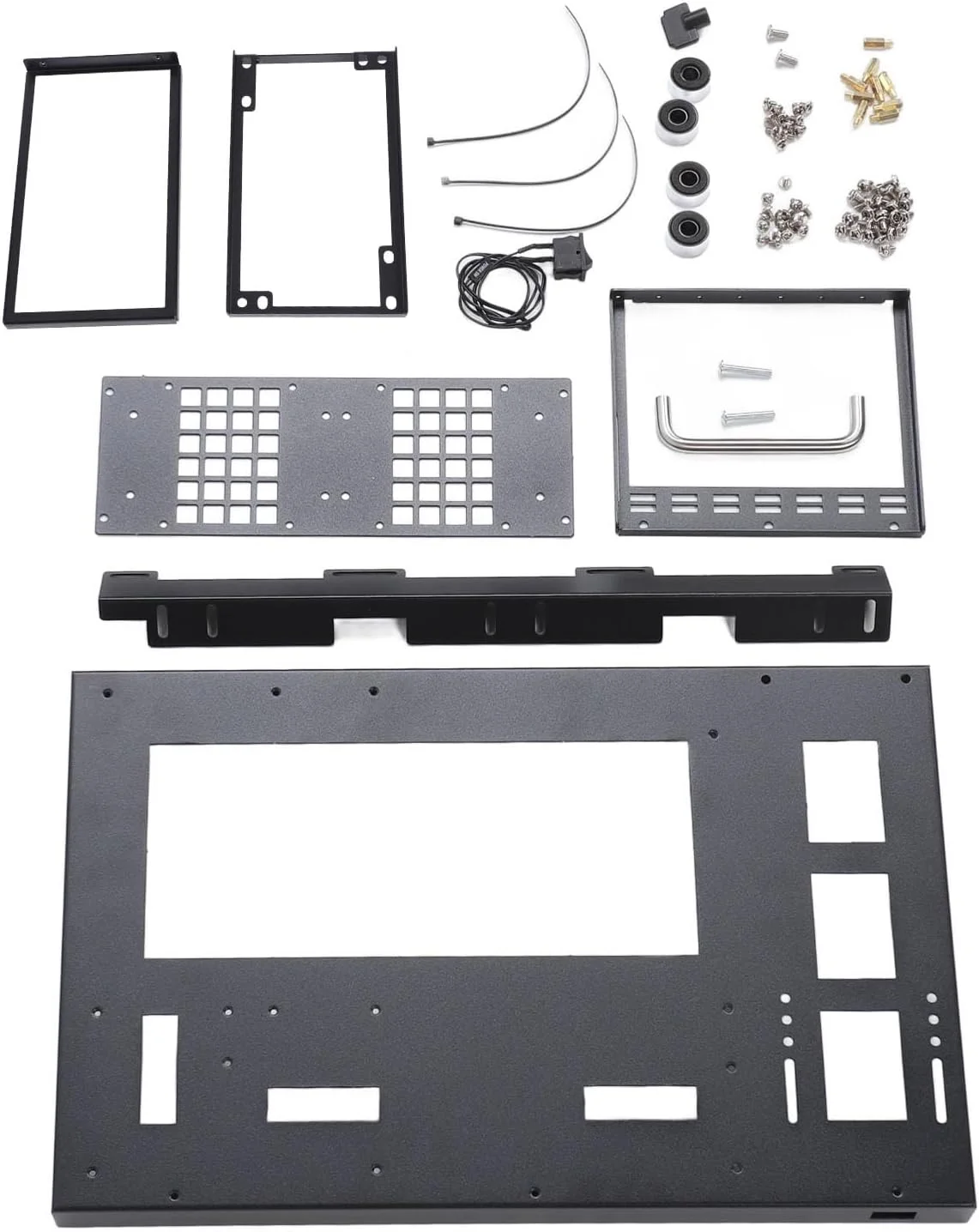 کیس کامپیوتر ATX، کیس Micro ATX برای مادربردهای ATX، M ATX، ITX، خنک کننده مایع 360، و غیره، فریم کیس PC باز با دسته، قابلیت ایستادن یا خوابیدن، صفحه فولادی خنک کننده قدرتمند کیس کامپیوتر ATX، کیس Micro ATX برای مادربردهای ATX، M ATX، ITX، خنک کننده مایع 360، و غیره، فریم کیس PC باز با دسته، قابلیت ایستادن یا خوابیدن، صفحه فولادی خنک کننده قدرتمند