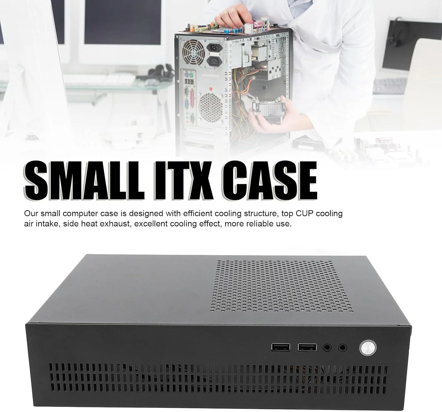 کیس کامپیوتر کوچک Cryfokt، کیس کامپیوتر گیمینگ فولادی ممتاز با رابط USB 2.0، خنک کننده کارآمد، ITX، پشتیبانی از SSD، خنک کننده پردازنده 50 میلی متری با دامنه کاربردی برای کامپیوتر گیمینگ کیس کامپیوتر کوچک Cryfokt، کیس کامپیوتر گیمینگ فولادی ممتاز با رابط USB 2.0، خنک کننده کارآمد، ITX، پشتیبانی از SSD، خنک کننده پردازنده 50 میلی متری با دامنه کاربردی برای کامپیوتر گیمینگ