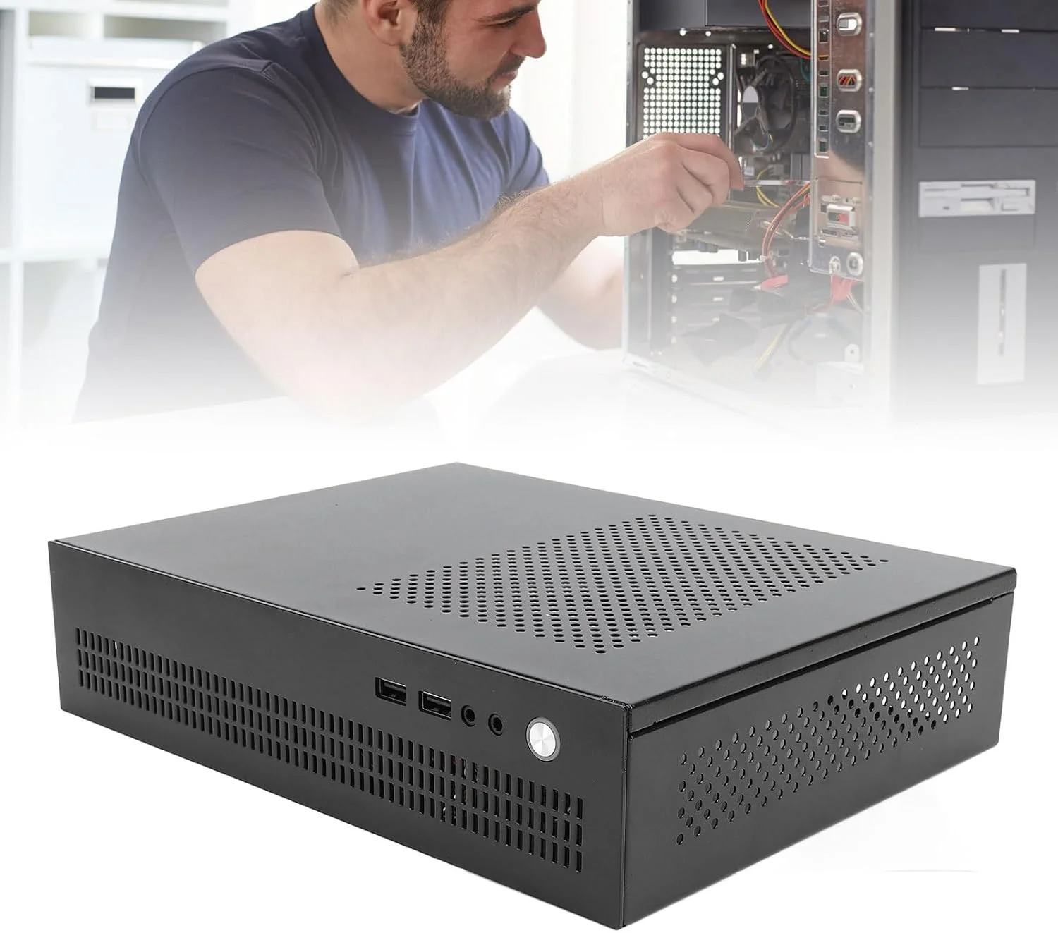 کیس کامپیوتر کوچک Cryfokt، کیس کامپیوتر گیمینگ فولادی ممتاز با رابط USB 2.0، خنک کننده کارآمد، ITX، پشتیبانی از SSD، خنک کننده پردازنده 50 میلی متری با دامنه کاربردی برای کامپیوتر گیمینگ کیس کامپیوتر کوچک Cryfokt، کیس کامپیوتر گیمینگ فولادی ممتاز با رابط USB 2.0، خنک کننده کارآمد، ITX، پشتیبانی از SSD، خنک کننده پردازنده 50 میلی متری با دامنه کاربردی برای کامپیوتر گیمینگ