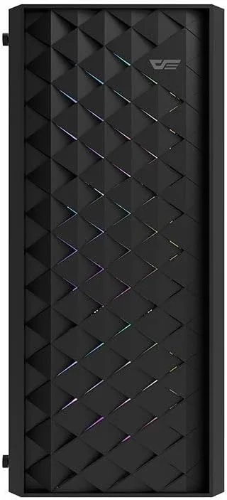 کیس کامپیوتر گیمینگ Darkflash DK351 ATX/M-ATX/ITX با 4 فن ARGB از پیش نصب شده، طراحی پولک اژدها با USB 3.0، محفظه شیشه ای حرارت دیده (مشکی)