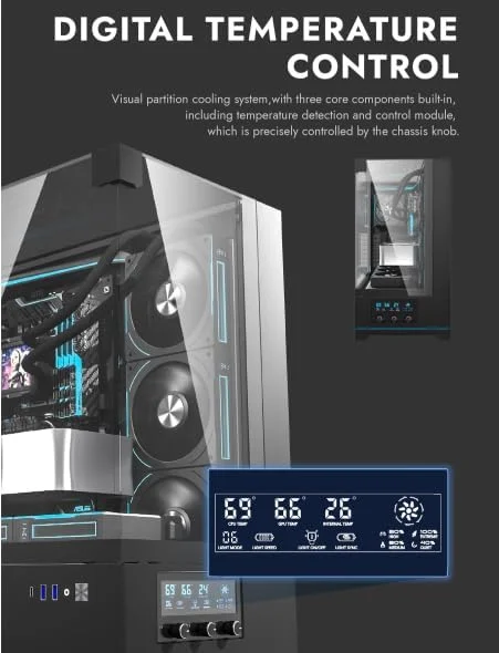 کیس کامپیوتر گیمینگ Darkflash DY450 با سه پنل شیشه ای، مناسب مادربردهای ATX/M-ATX/ITX، دارای 4 فن ARGB و پنل LCD نمایشگر دما، پشتیبانی از رادیاتور تا 360 میلی متر، فضای کافی برای کارت گرافیک 420 میلی متر، دارای پورت USB Type-C (مشکی) کیس کامپیوتر گیمینگ Darkflash DY450 با سه پنل شیشه ای، مناسب مادربردهای ATX/M-ATX/ITX، دارای 4 فن ARGB و پنل LCD نمایشگر دما، پشتیبانی از رادیاتور تا 360 میلی متر، فضای کافی برای کارت گرافیک 420 میلی متر، دارای پورت USB Type-C (مشکی)