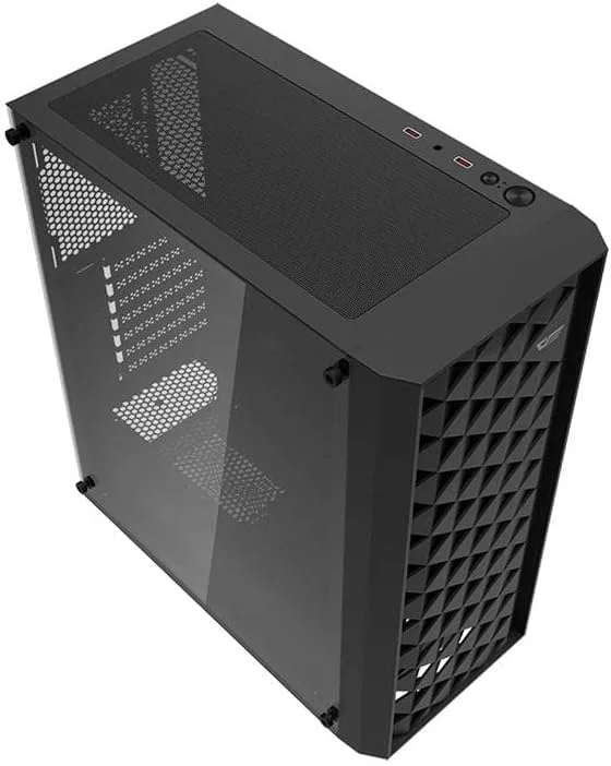 کیس کامپیوتر گیمینگ Darkflash DK351 ATX/M-ATX/ITX با 4 فن ARGB از پیش نصب شده، طراحی پولک اژدها با USB 3.0، محفظه شیشه ای حرارت دیده (مشکی)