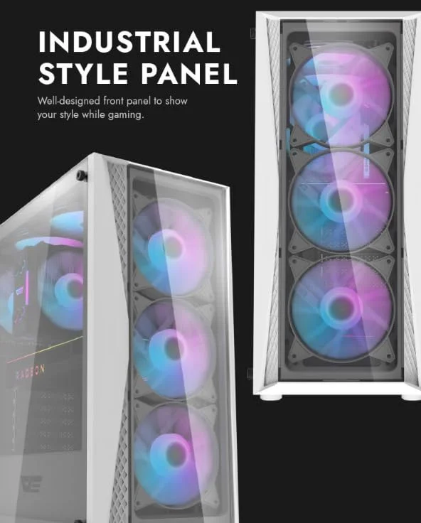 کیس کامپیوتر گیمینگ لوکس Darkflash DK352 PLUS ATX/MATX/ITX با ۴ فن ARGB ۱۲۰ میلیمتری از پیش نصبشده، پنل جلویی شیشهای شفاف، پشتیبانی از رادیاتور ۳۶۰ میلیمتری، کیس کامپیوتر (سفید) کیس کامپیوتر گیمینگ لوکس Darkflash DK352 PLUS ATX/MATX/ITX با ۴ فن ARGB ۱۲۰ میلیمتری از پیش نصبشده، پنل جلویی شیشهای شفاف، پشتیبانی از رادیاتور ۳۶۰ میلیمتری، کیس کامپیوتر (سفید)