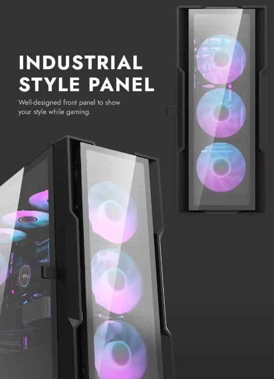 کیس کامپیوتر گیمینگ DarkFlash DK431 شیشه ای EATX، دارای 4 فن aRGB از پیش نصب شده، پنل جلویی شیشه حرارت دیده، پشتیبانی از رادیاتور تا 360 میلی متر و 12 فن، مواد SPCC + شیشه حرارت دیده، مشکی کیس کامپیوتر گیمینگ DarkFlash DK431 شیشه ای EATX، دارای 4 فن aRGB از پیش نصب شده، پنل جلویی شیشه حرارت دیده، پشتیبانی از رادیاتور تا 360 میلی متر و 12 فن، مواد SPCC + شیشه حرارت دیده، مشکی