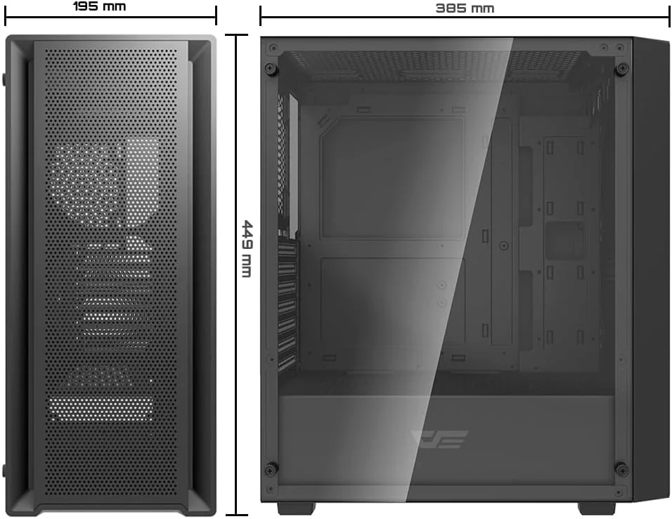 کیس کامپیوتر گیمینگ DarkFlash DK353 Mid Tower ATX/M-ATX/ITX با 4 فن ARGB، کیس کامپیوتر گیمینگ شیشه حرارت دیده با 7 اسلات PCIe، پشتیبانی از رادیاتور 360 میلیمتری، جریان هوای بالا، ورودی/خروجی USB 3.0 جلو کیس کامپیوتر گیمینگ DarkFlash DK353 Mid Tower ATX/M-ATX/ITX با 4 فن ARGB، کیس کامپیوتر گیمینگ شیشه حرارت دیده با 7 اسلات PCIe، پشتیبانی از رادیاتور 360 میلیمتری، جریان هوای بالا، ورودی/خروجی USB 3.0 جلو