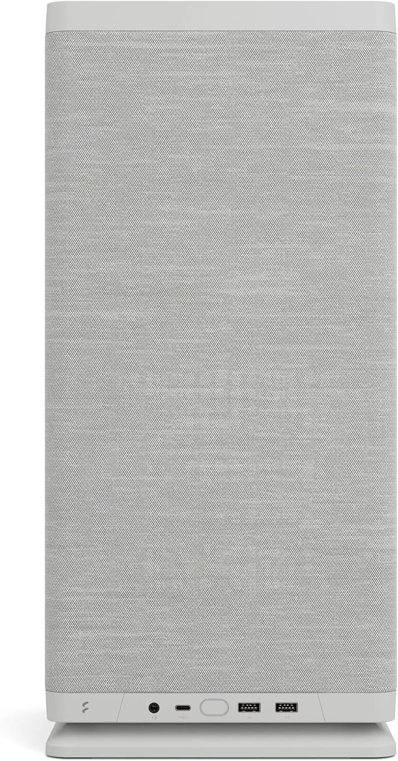 کیس کامپیوتر Fractal Design Mood خاکستری روشن - طراحی پارچه ای شیک، فن 180 میلی متری بالایی، کارت گرافیک 325 میلی متری را پنهان می کند، سازگار با مادربرد m-ITX، ساخت آسان، خنک کننده کارآمد