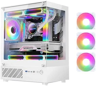 کیس کامپیوتر گیمینگ M-ITX/ATX با طراحی پانورامیک 270 درجه، دارای 3 فن رنگی 120 میلی‌متری از پیش نصب شده، پشتیبانی از هیت سینک تا 160 میلی‌متر، دارای پورت USB 2.0 * 1 و USB 3.0 * 1، اسلات SSD * 1 و HDD * 1