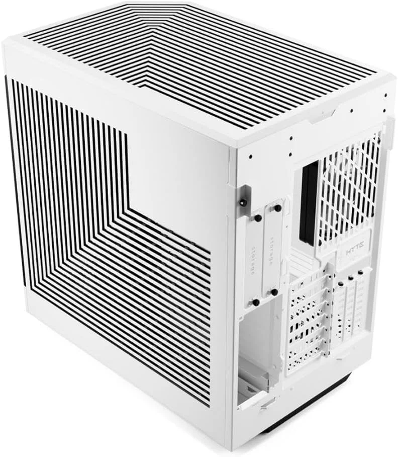 کیس کامپیوتر گیمینگ HYTE Y60 با طراحی مدرن و محفظه دوگانه، شیشه حرارت دیده پانوراما، Mid-Tower ATX، شامل کابل افزایش دهنده PCIE 4.0، سفید برفی (CS-HYTE-Y60-WW)