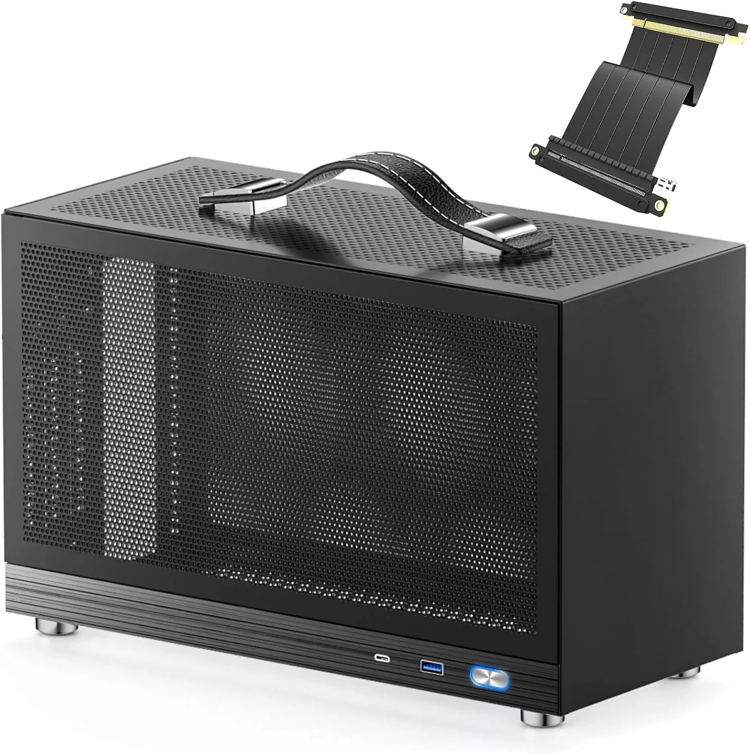 کیس کامپیوتر گیمینگ Mini-ITX مدل KXRORS S400 - دارای پورت USB 3.0 Type-C در پنل جلویی - حداکثر طول کارت گرافیک 335 میلیمتر - سیستم مدیریت کابل - کیس کامپیوتر کوچک و قابل حمل Mini-ITX آلومینیومی (مشکی) کیس کامپیوتر گیمینگ Mini-ITX مدل KXRORS S400 - دارای پورت USB 3.0 Type-C در پنل جلویی - حداکثر طول کارت گرافیک 335 میلیمتر - سیستم مدیریت کابل - کیس کامپیوتر کوچک و قابل حمل Mini-ITX آلومینیومی (مشکی)