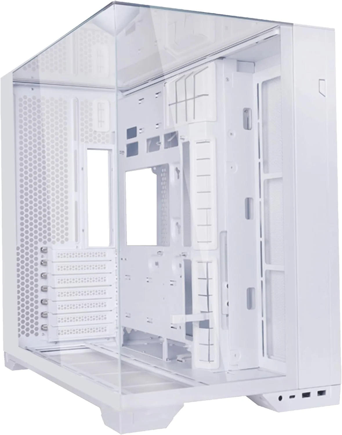 کیس کامپیوتر گیمینگ جمع و جور Lian Li O11 Vision ATX سفید - کیس میدی تاور با شیشه حرارت دیده، کارت گرافیک تا 408 میلی متر، رادیاتور تا 360 میلی متر، کیس سفید از جنس فولاد، آلومینیوم و شیشه حرارت دیده کیس کامپیوتر گیمینگ جمع و جور Lian Li O11 Vision ATX سفید - کیس میدی تاور با شیشه حرارت دیده، کارت گرافیک تا 408 میلی متر، رادیاتور تا 360 میلی متر، کیس سفید از جنس فولاد، آلومینیوم و شیشه حرارت دیده