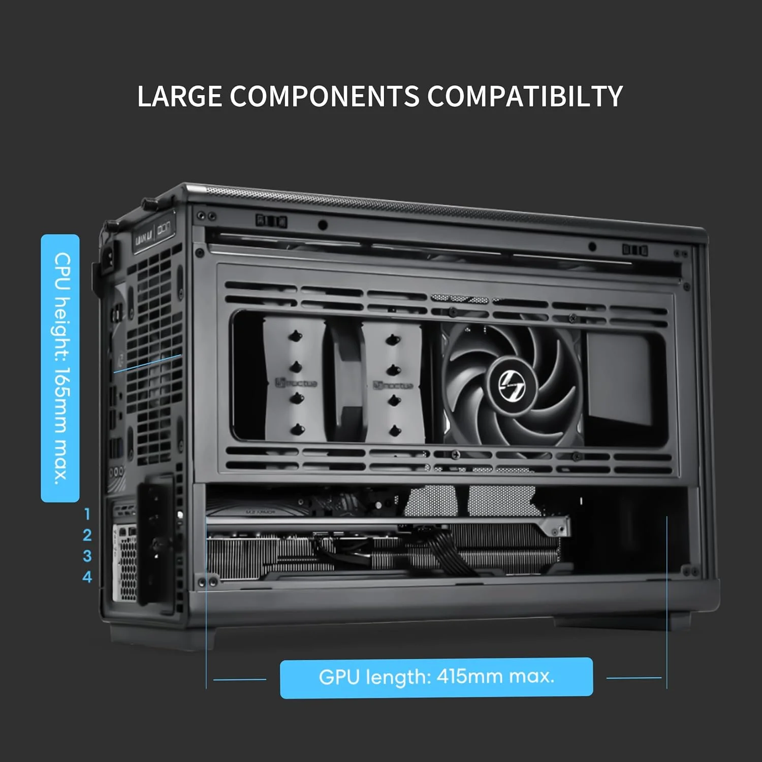 کیس کامپیوتر Lian Li A3-mATX MD Micro-ATX - سفید با طراحی ماژولار و پشتیبانی از جریان هوای بالا