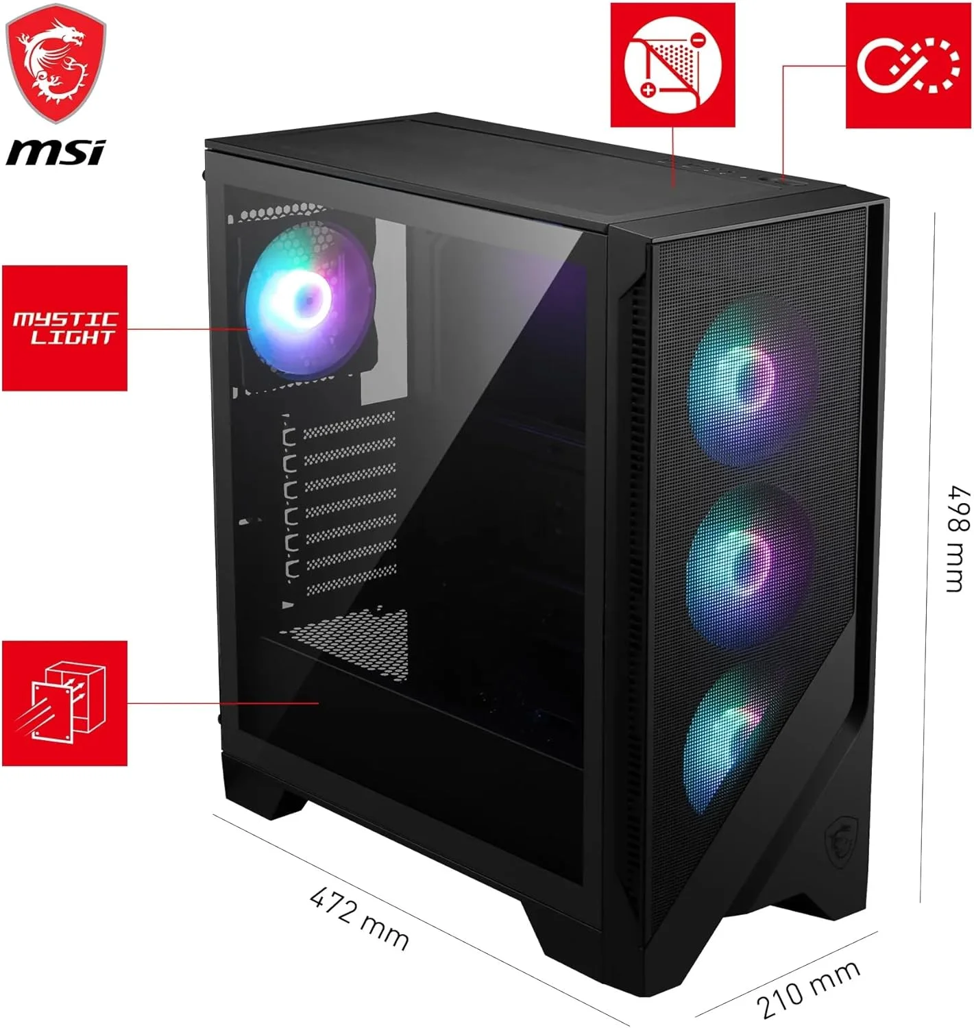 کیس کامپیوتر MSI - MAG FORGE 320R AIRFLOW - Mid-Tower